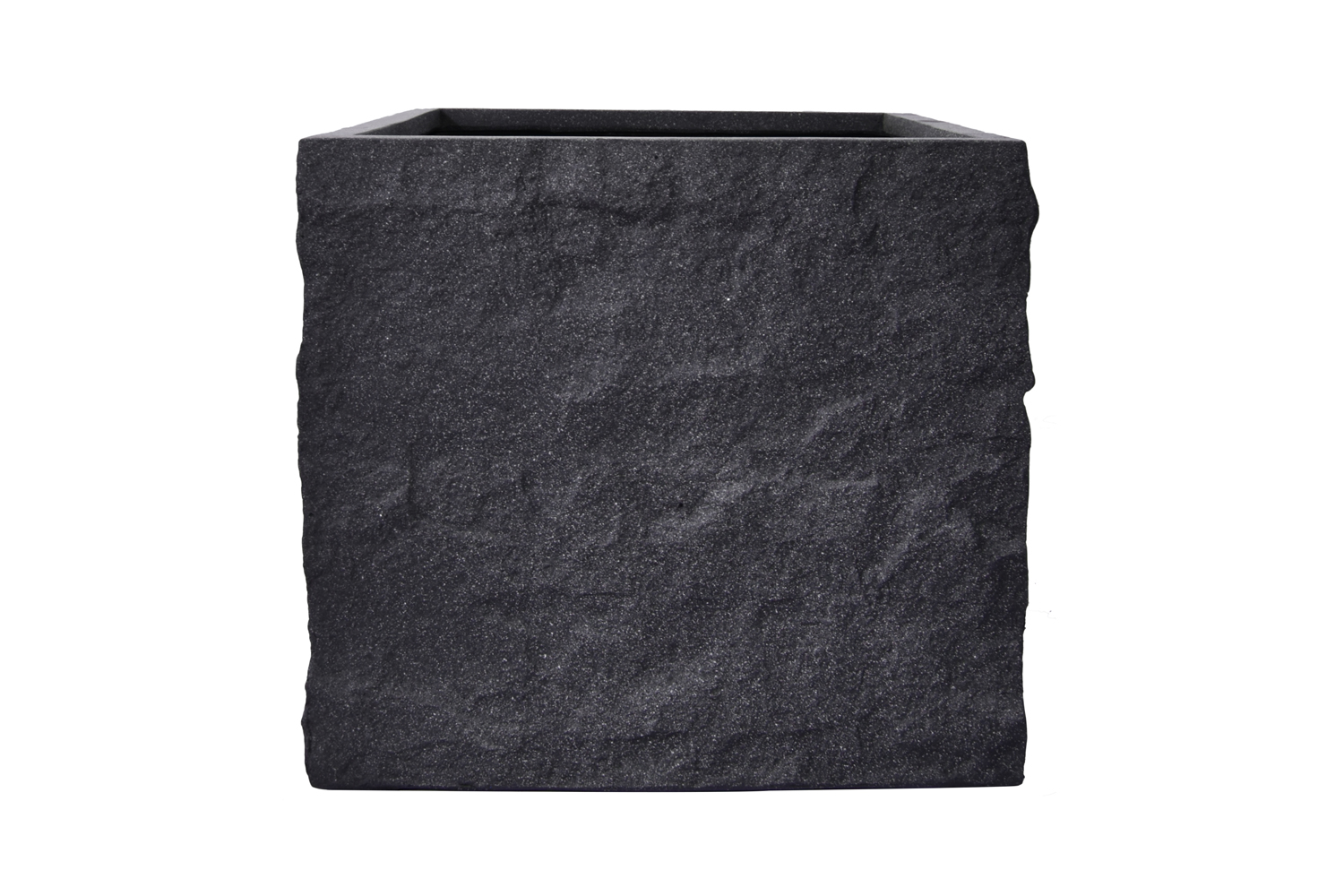 Pflanzgefäß The Rock Pflanzkasten Blumenkasten 45x42 cm Steinoptik Anthrazit