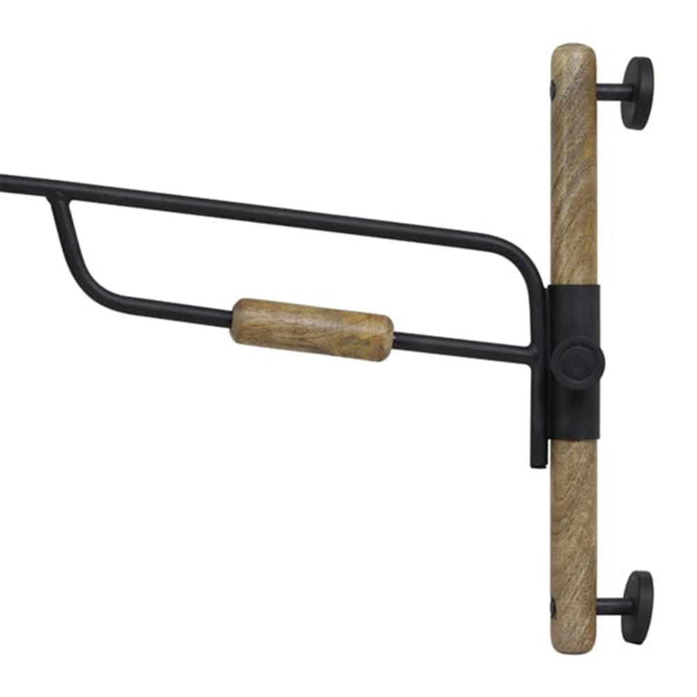 Wandleuchte Lampe BANU von Light & Living 120x25x45 cm Holz schwarz