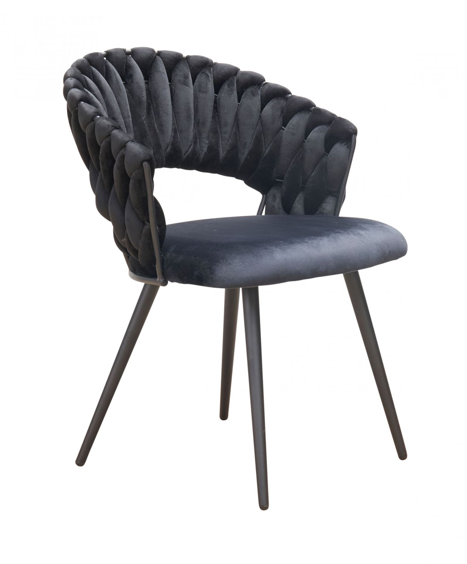 Esszimmerstuhl Liv Flechtoptik Samt Schwarz Armlehnenstuhl Designerstuhl Esszimmerstuhl Liv Flechtoptik Samt Schwarz Armlehnenstuhl Designerstuhl