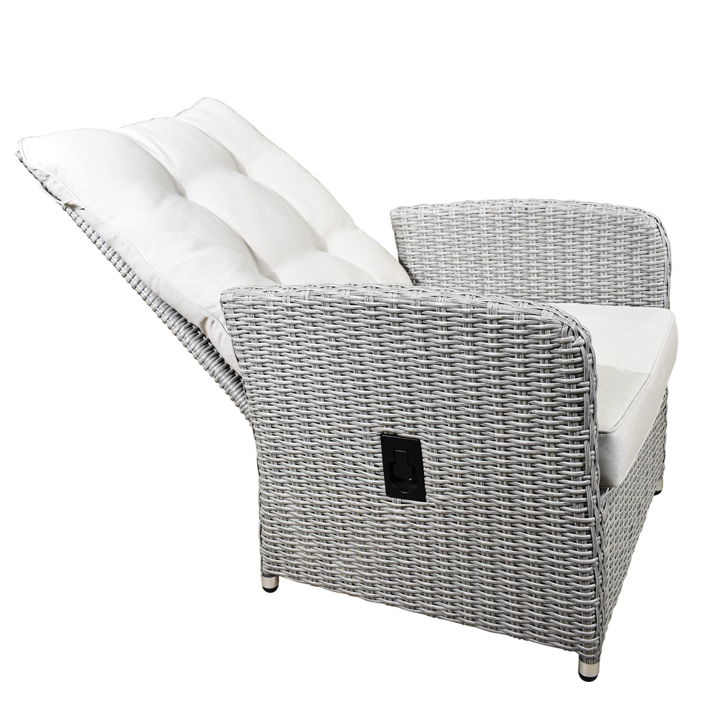 Lounge Set 4-tlg. Bilbao Garten Sitzgruppe mit Tisch Loungegarnitur Hellgrau Lounge Set 4-tlg. Bilbao Garten Sitzgruppe mit Tisch Loungegarnitur Hellgrau