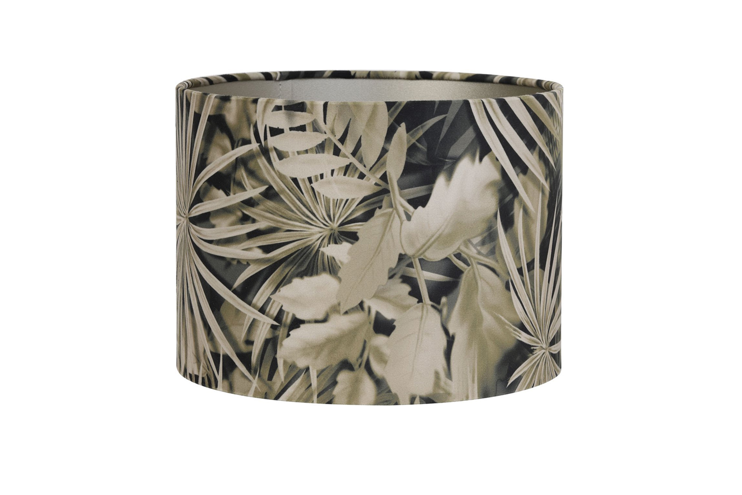 Lampenschirm Zylinder PALM SEPIA von Light & Living Samt Braun Ø20x15 cm