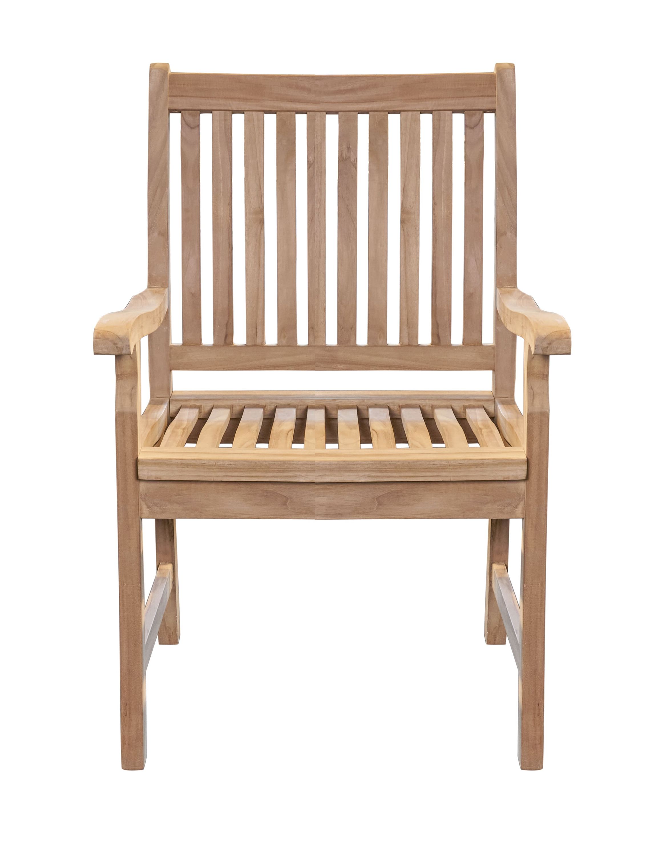 Gartenstuhl Moritz Armlehnstuhl Massivholz Teak Stuhl