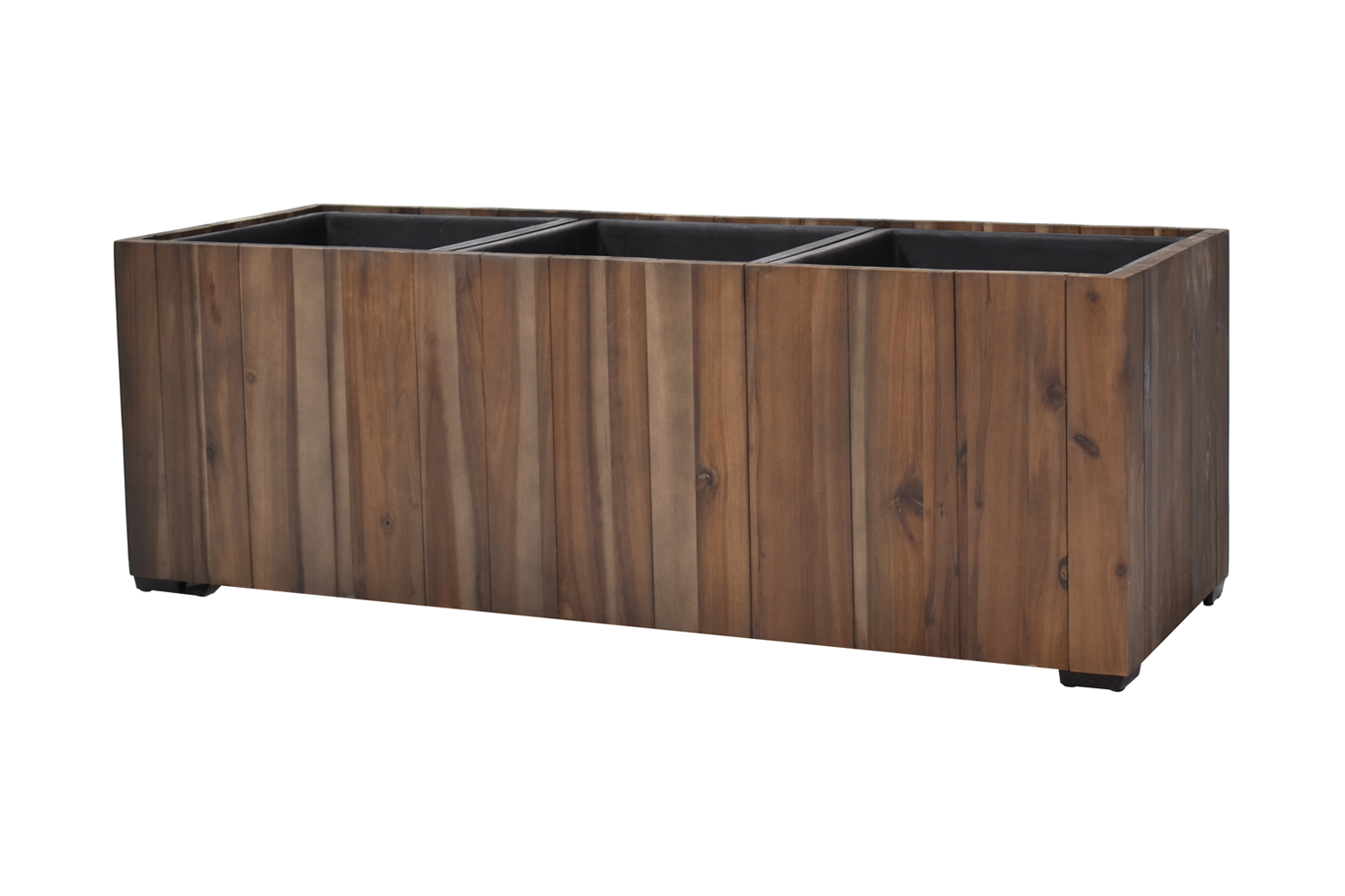 Pflanzgefäß Colorado 4 Pflanzkasten Blumenkasten Akazienholz 83x21x20,5 cm mit Einsatz Pflanzgefäß Colorado 4 Pflanzkasten Blumenkasten Akazienholz 83x21x20,5 cm mit Einsatz