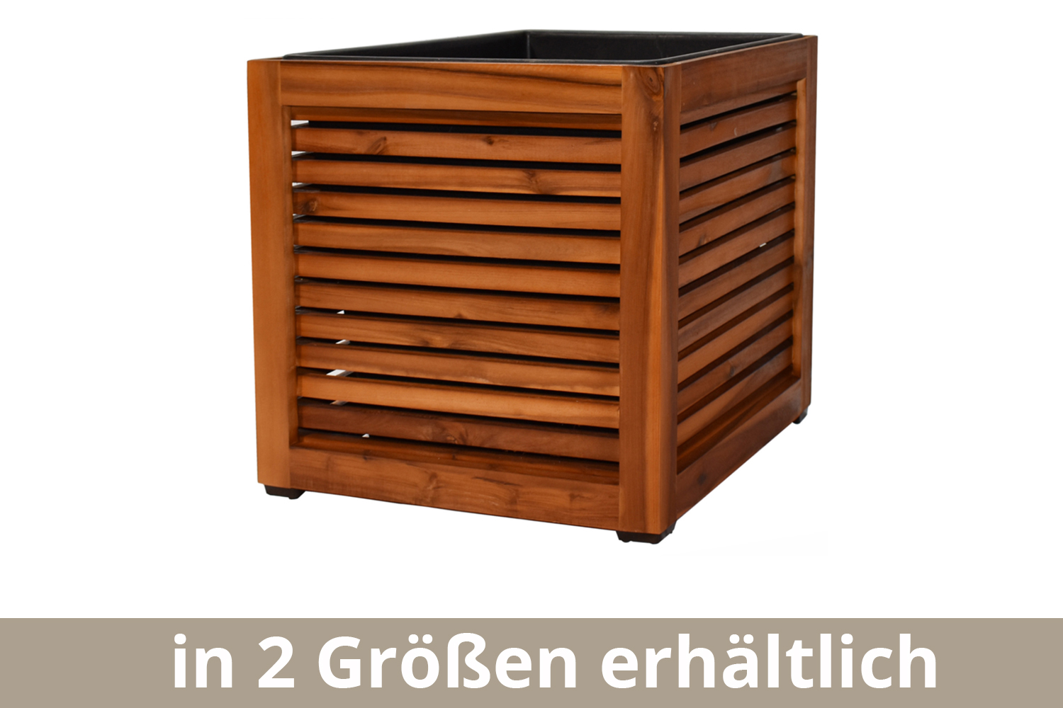 Pflanzgefäß Colorado 3 Pflanzkasten Blumenkasten mit Streben Akazienholz Pflanzgefäß Colorado 3 Pflanzkasten Blumenkasten mit Streben Akazienholz 44,5 x 40,5 cm