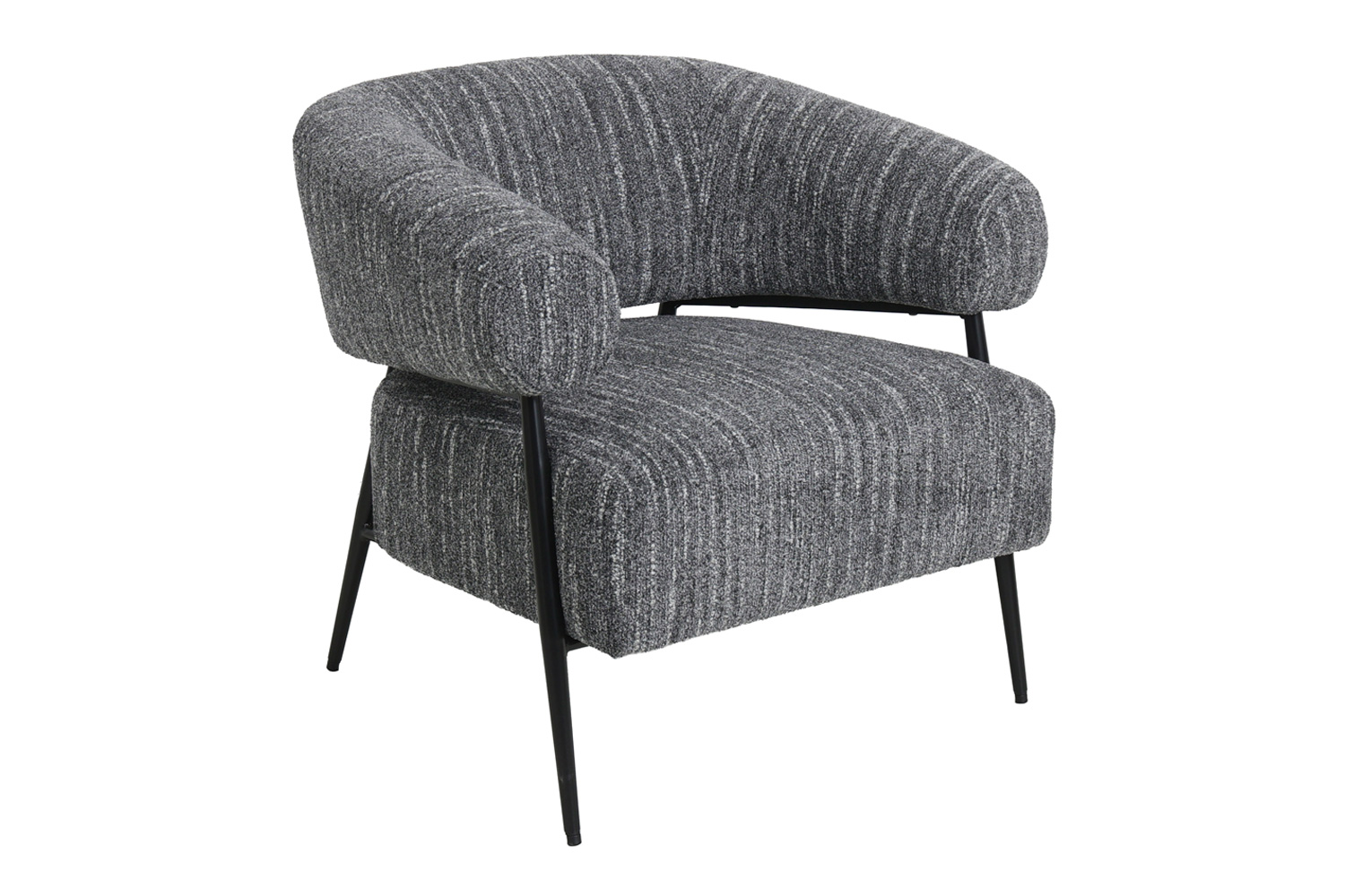 Sessel Vendo Loungesessel Polstersessel Webstoff Grau Meliert