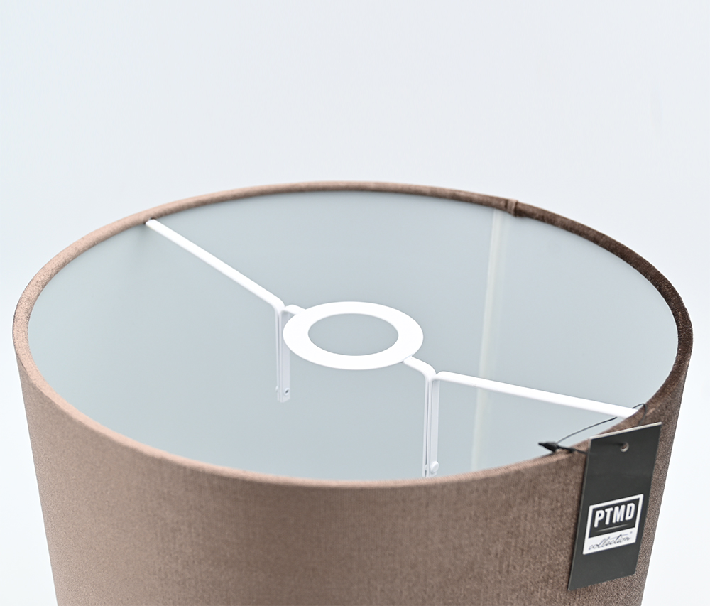 Lampenschirm Zylinder für Steh-und Hängeleuchten Samt Braun