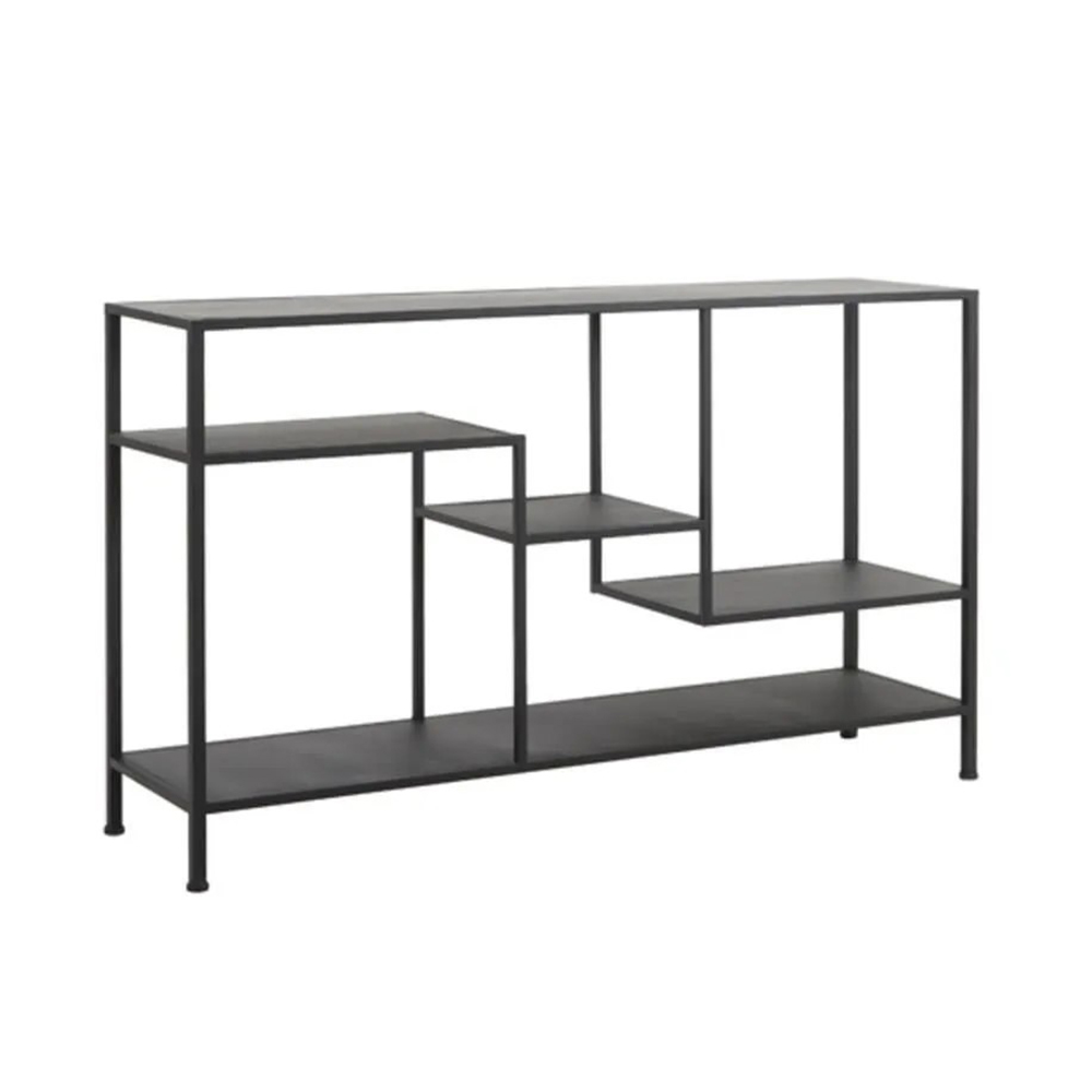 Konsolentisch YVANA von Light & Living 141x37x81 cm Regal Matt Schwarz