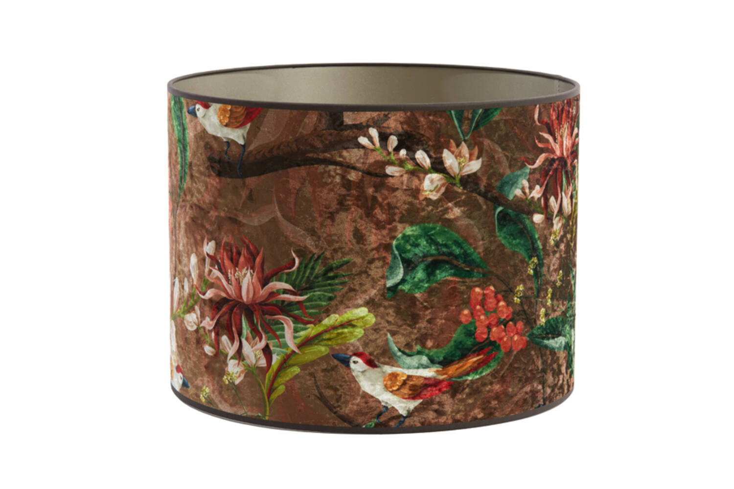 Lampenschirm Zylinder PASSARO von Light & Living Ø40x30 cm Braun