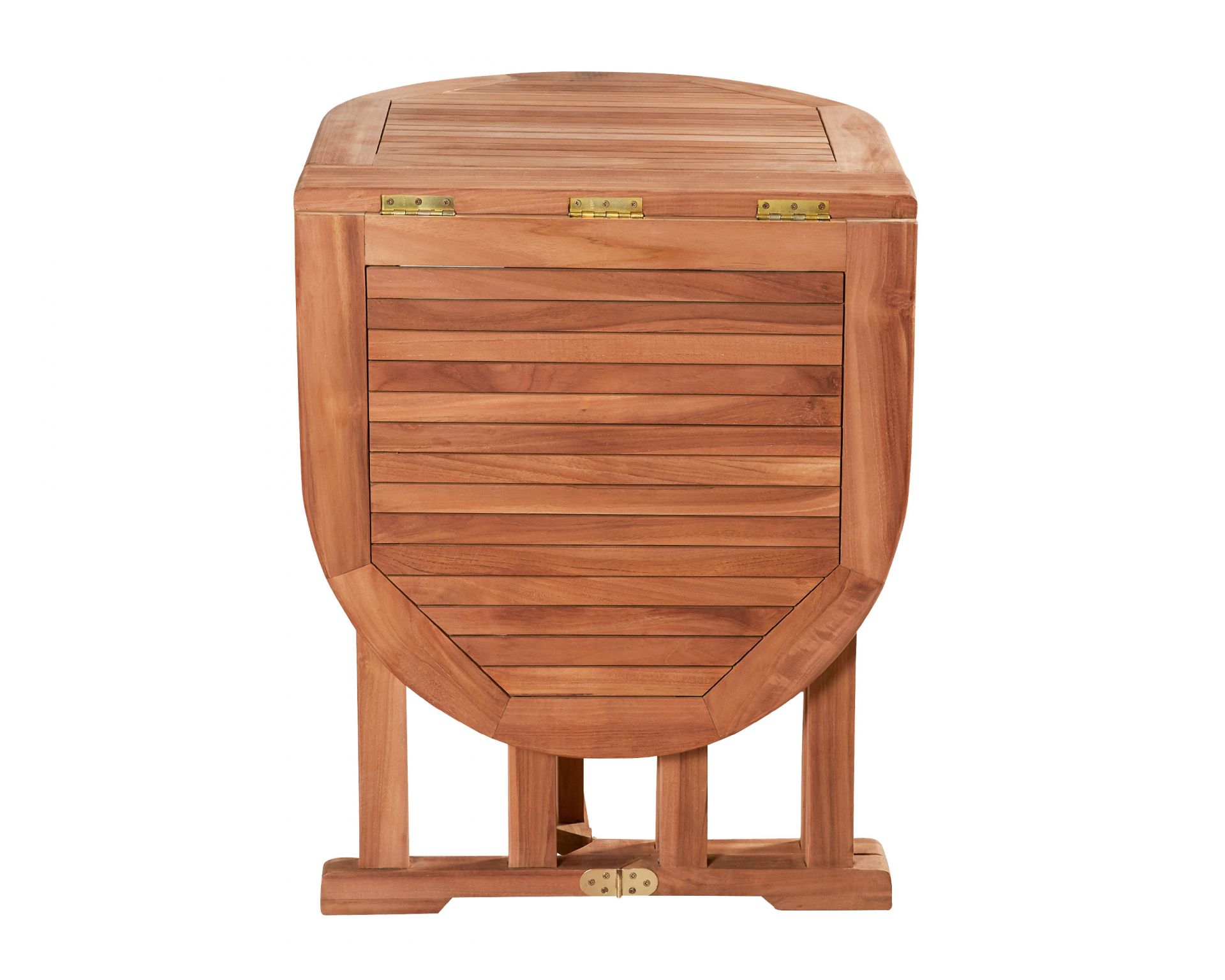 Klapptisch Ela Teak Beistelltisch Balkontisch oval Gartenmöbel 60/120x60x75cm
