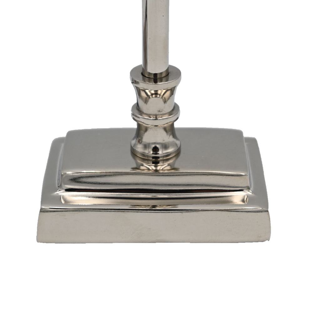 Tischleuchte Lampenfuß SHINY 11,5x8x47 cm Lampe Silber Metall