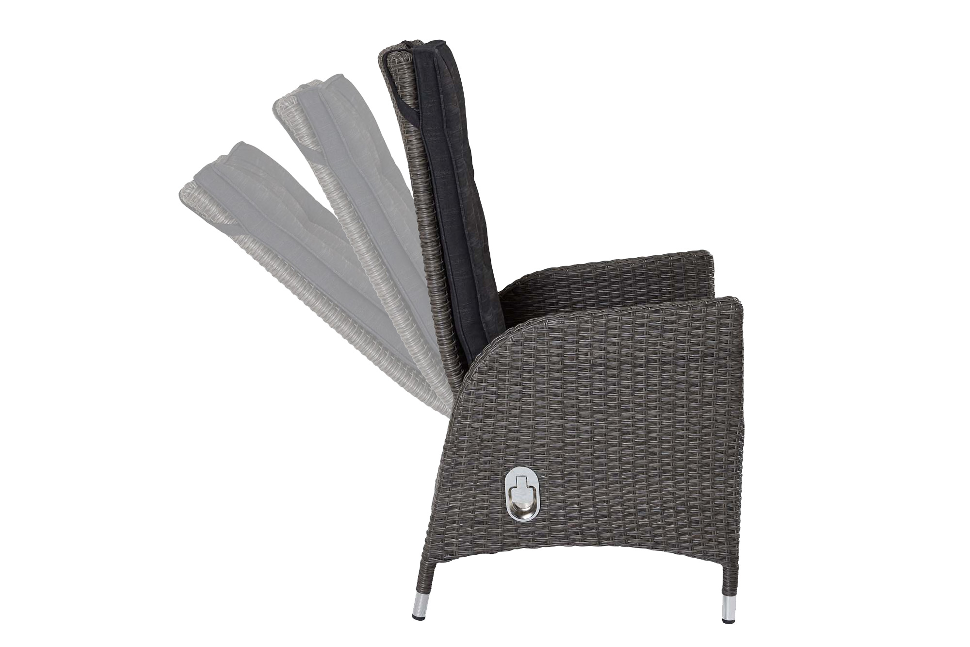 Dining Positionsstuhl Kansas Verstellsessel Gartenstuhl Esstischstuhl grau-mix Dining Positionsstuhl Kansas Verstellsessel Gartenstuhl Esstischstuhl grau-mix