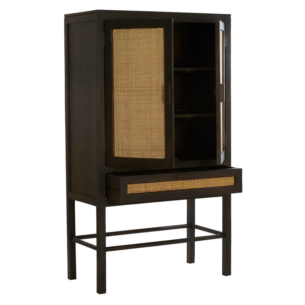 Highboard NIPOS von Light & Living Schrank mit Schublade 90x45x160 cm Mangoholz Braun Highboard NIPOS von Light & Living Schrank mit Schublade 90x45x160 cm Mangoholz Braun