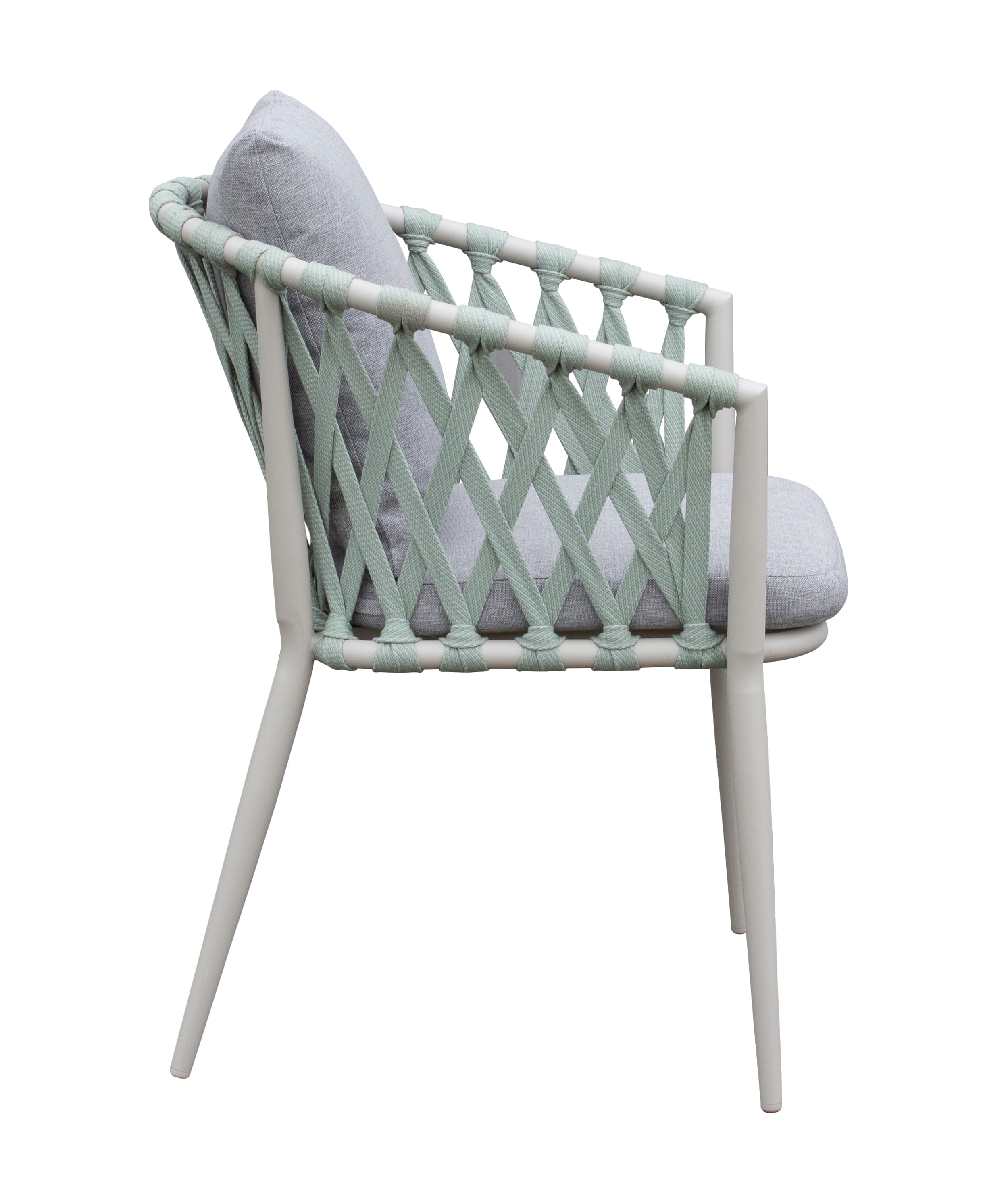 Stapelstuhl Gartenstuhl Armlehnenstuhl Vienna Rope taupe-grün Stapelstuhl Gartenstuhl Armlehnenstuhl Vienna Rope taupe-grün