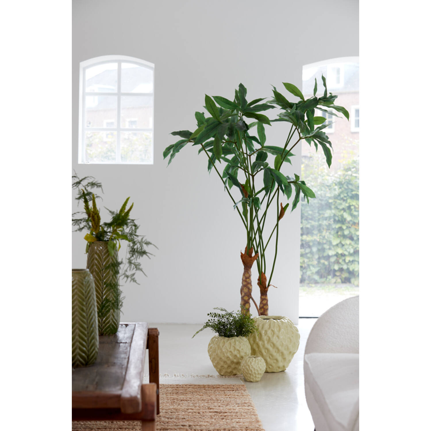 Dekovase Vase STRAWBERRY von Light & Living Blumenvase Bodenvase Glänzend Gelb 35x34x33 cm