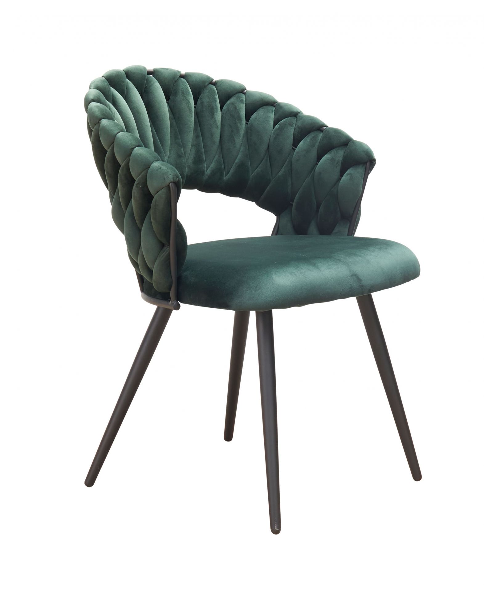 Esszimmerstuhl Liv Flechtoptik Samt Grün Armlehnenstuhl Designerstuhl Esszimmerstuhl Liv Flechtoptik Samt Grün Armlehnenstuhl Designerstuhl