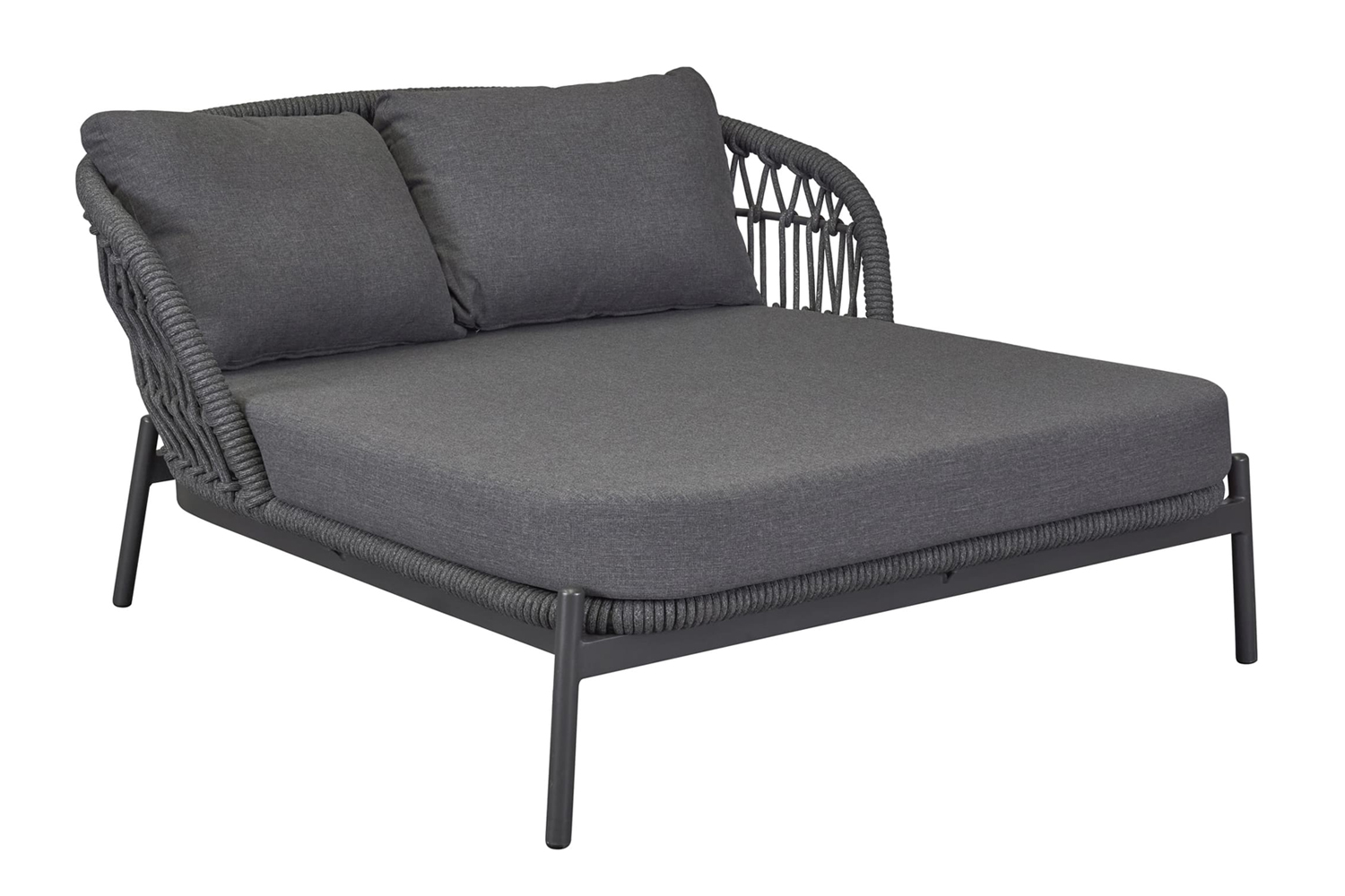 Doppelliege Balu Gartenliege Sonnenliege Daybed Rope Anthrazit Doppelliege Balu Gartenliege Sonnenliege Daybed Rope Anthrazit