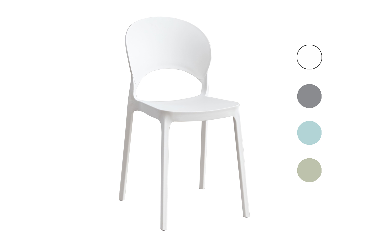 Stapelstuhl Quito Gartenstuhl Bistrostuhl Kunststoffstuhl Weiß