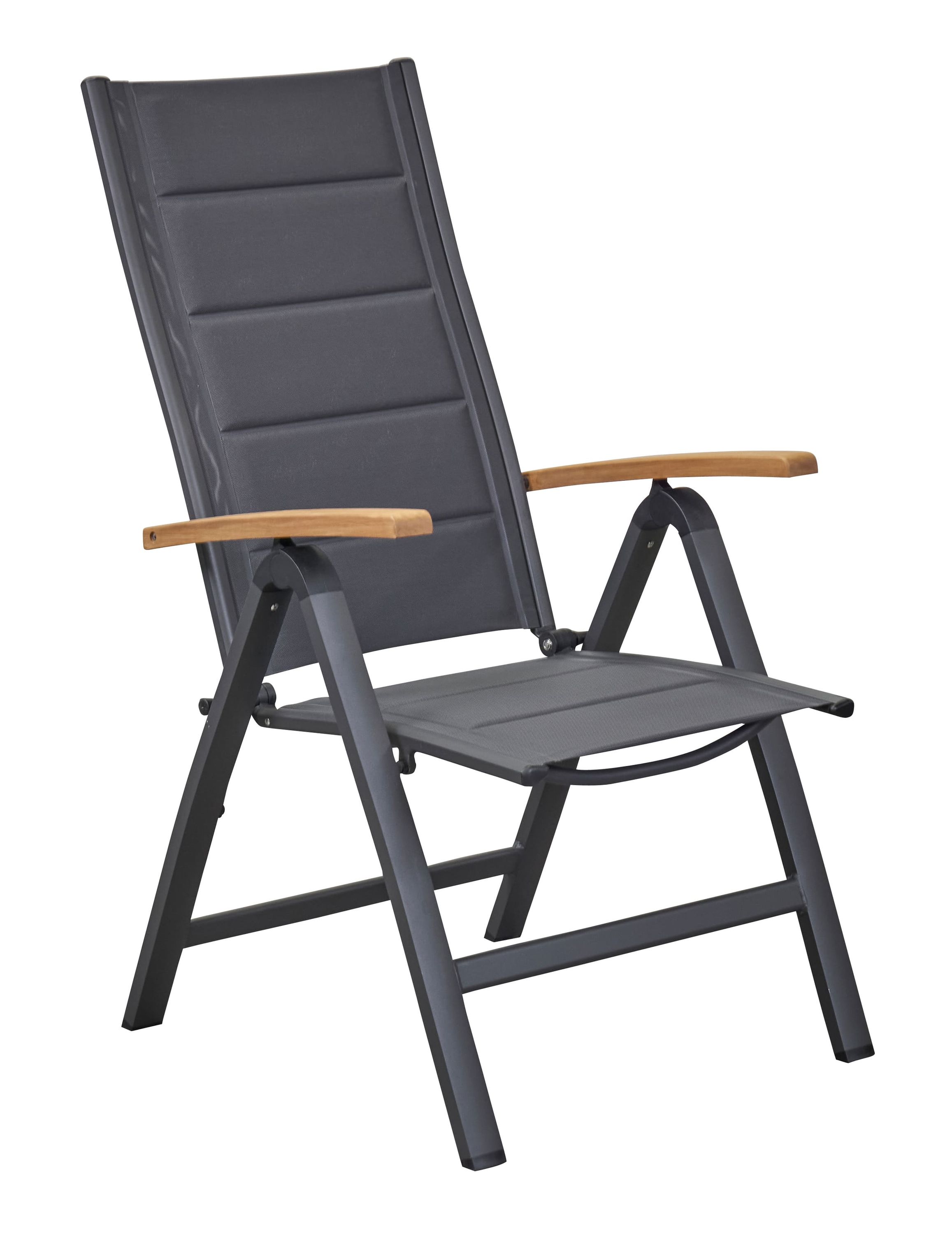 Klappstuhl New Jersey Klappsessel Teakholz Gartenstuhl anthrazit