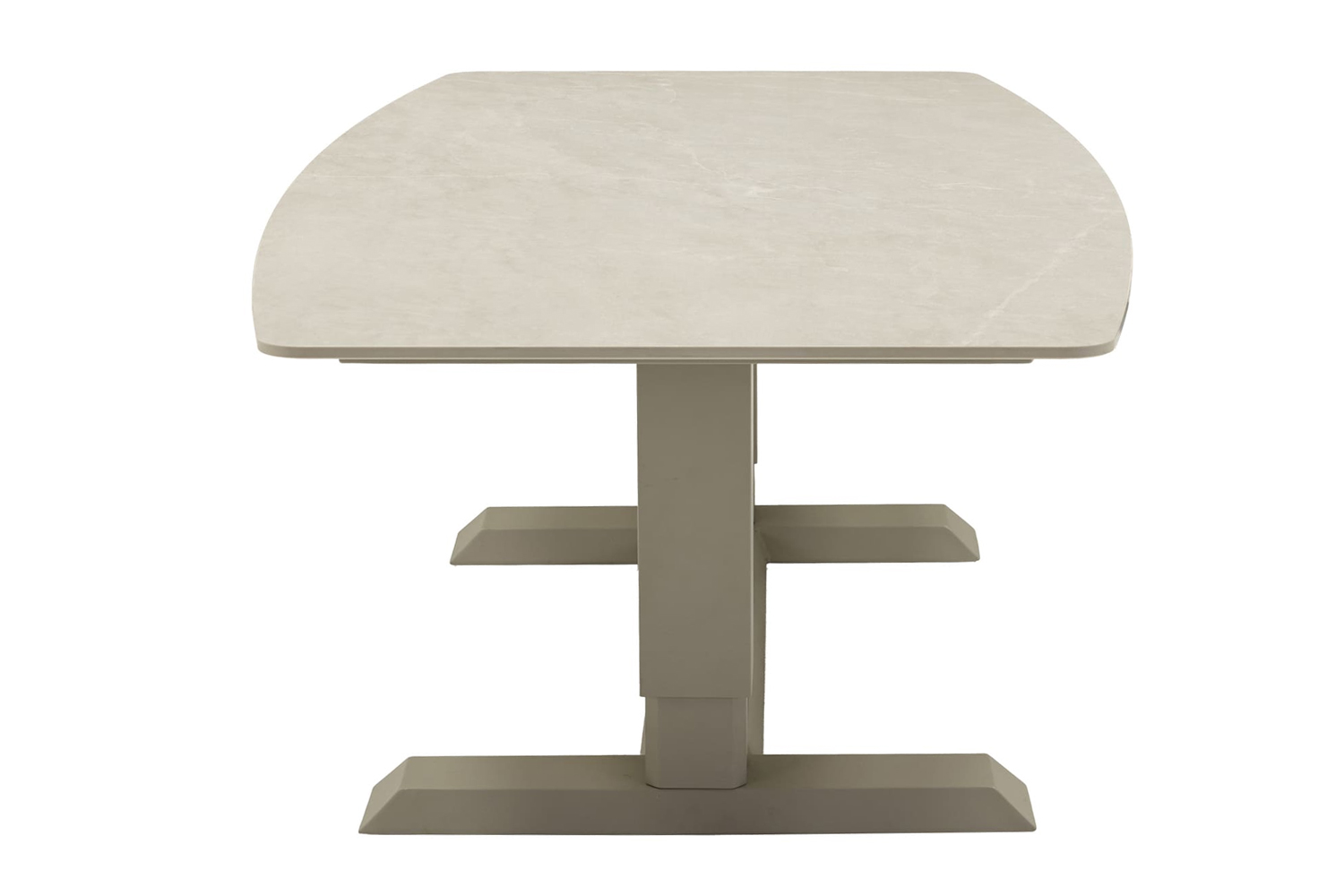 Gartentisch Malte Lifttisch Esstisch 180x90cm Aluminium/sintered stone Taupe