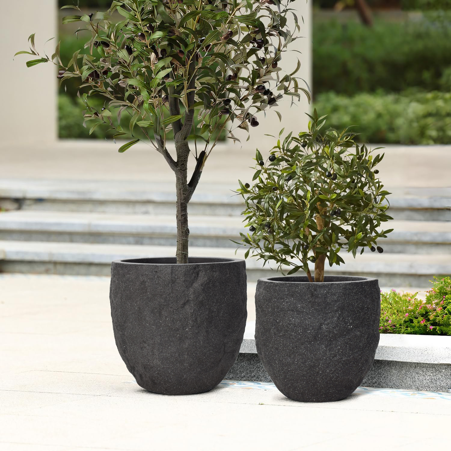 Pflanzgefäß The Rock Pflanzkasten Blumenkasten 36x32 cm Steinoptik Anthrazit Pflanzgefäß The Rock Pflanzkasten Blumenkasten 36x32 cm Steinoptik Anthrazit