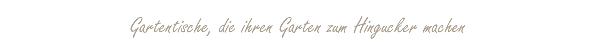 Banner-Schrift-Gartentische