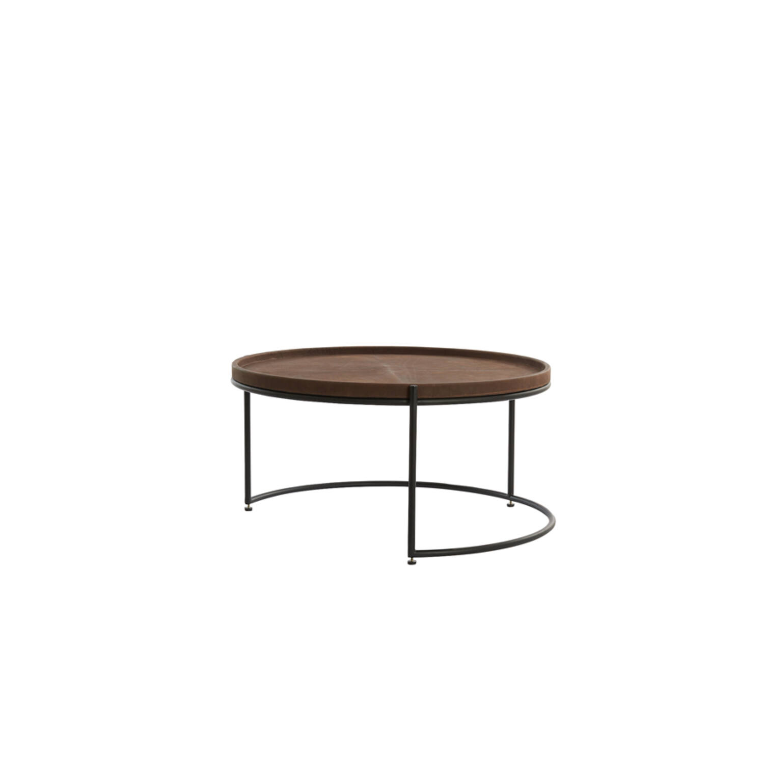 Couchtisch 2er Set JAIRO von Light & Living Wohnzimmertisch Leder braun+schwarz