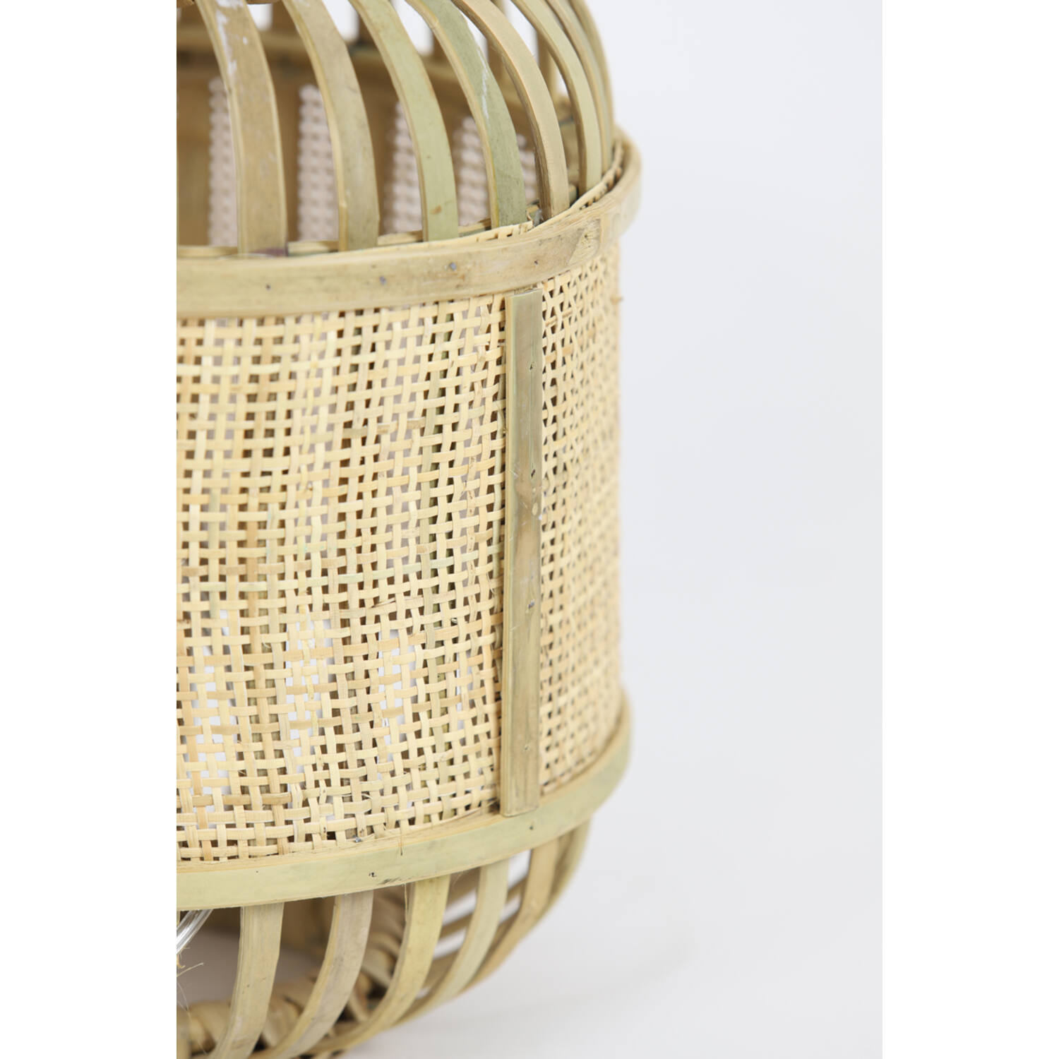 Tischleuchte Lampenfuß ALIFIA von Light & Living Lampe Ø25x30 cm Bambus+Gurtband