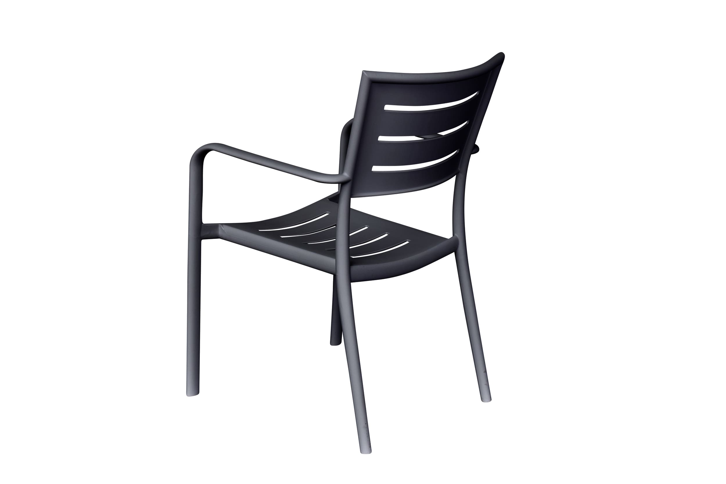 Stapelstuhl Moroni Gartenstuhl Bistrostuhl Kunststoffstuhl Anthrazit