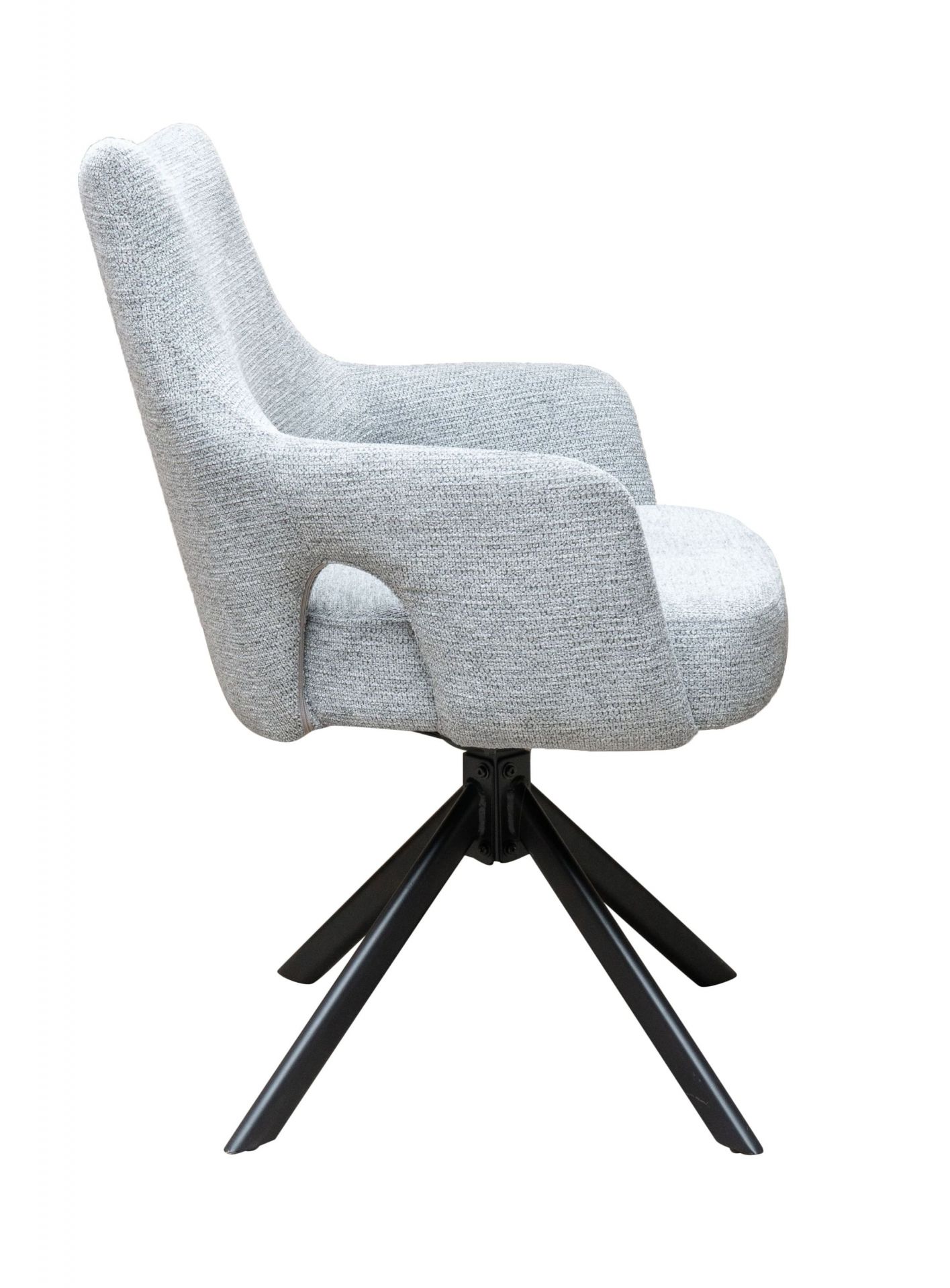 Esszimmerstuhl Merlin Drehstuhl Webstoff Grau Polsterstuhl Armlehnstuhl Sessel Esszimmerstuhl Merlin Drehstuhl Webstoff Grau Polsterstuhl Armlehnstuhl Sessel