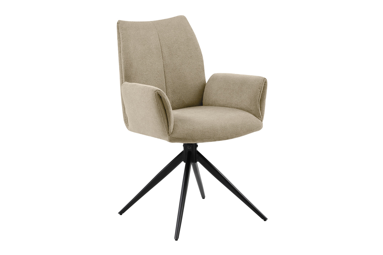 254050MW-esszimmerstuhl-sessel-kamerun-creme_1.jpg Esszimmerstuhl Kamerun Drehstuhl Webstoff Creme Polsterstuhl Armlehnstuhl Sessel