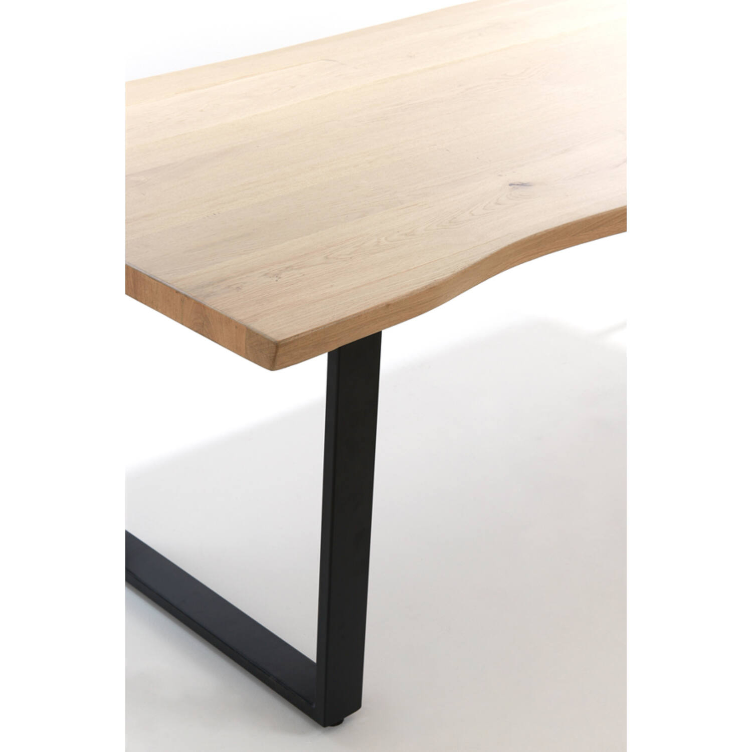 Esstisch LEXIE von Light & Living Eichenholz naturell-schwarz U-Gestell 220 cm