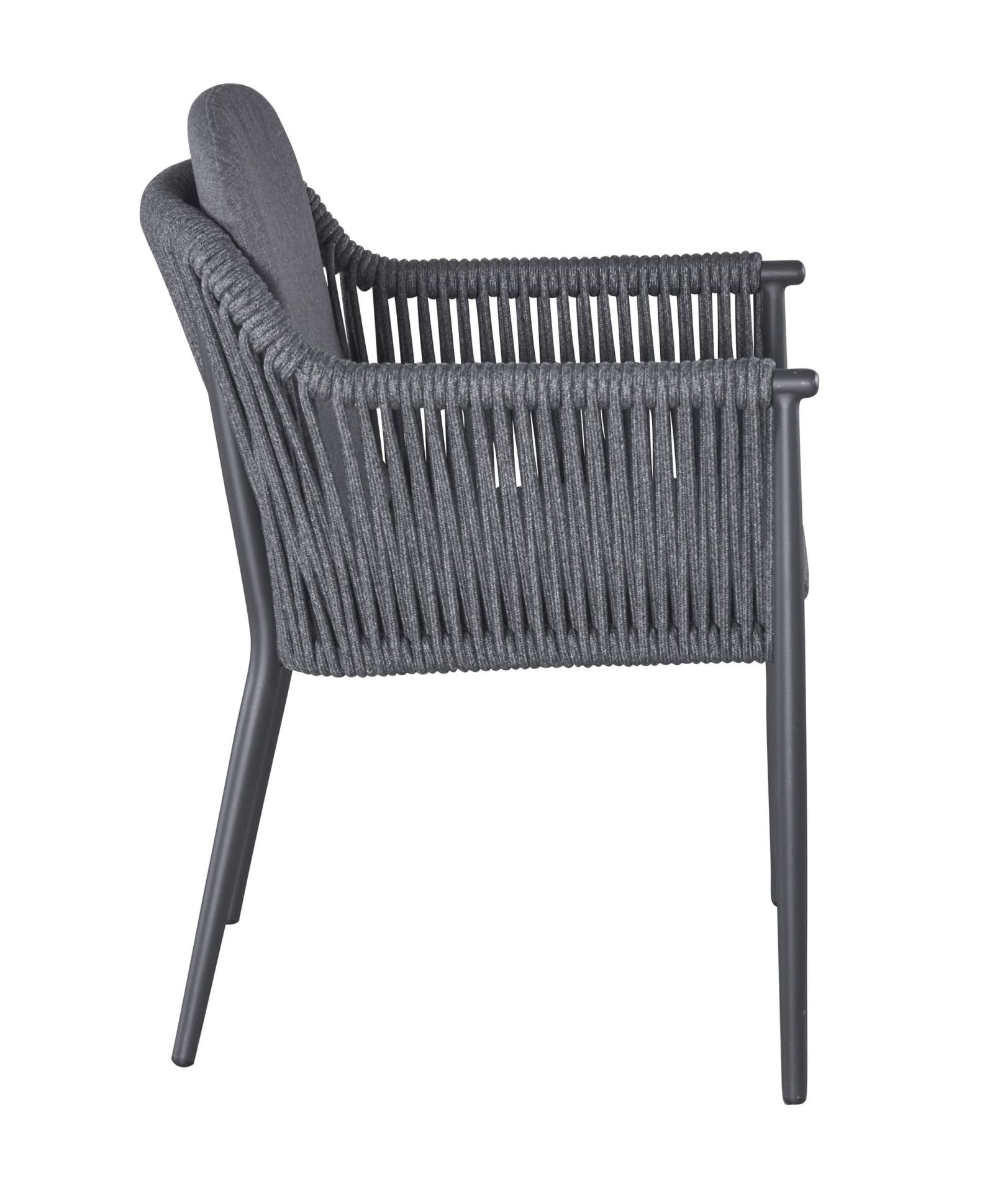 Gartenstuhl Armlehnenstuhl Balu 2 mit Sitz-und Rückenkissen anthrazit Gartenstuhl Armlehnenstuhl Balu 2 mit Sitz-und Rückenkissen anthrazit