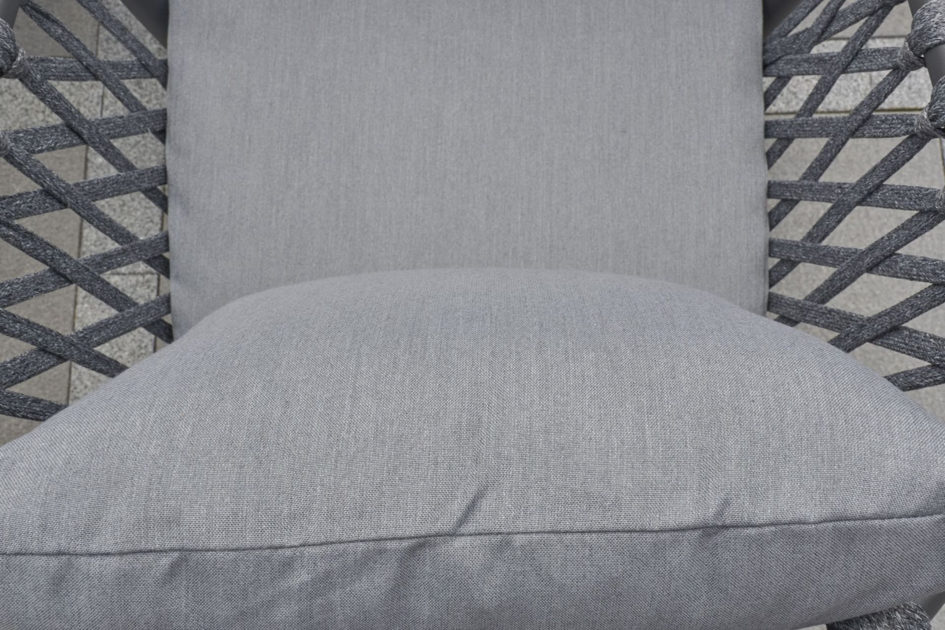 Stapelstuhl Gartenstuhl Armlehnenstuhl Vienna Rope anthrazit