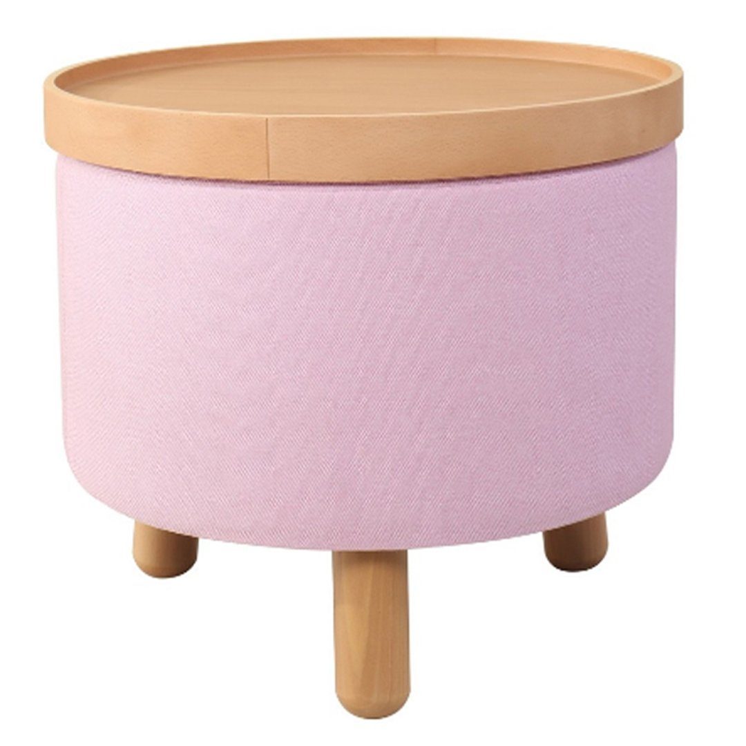 Molde Hocker Beistelltisch mit Tablett Ø50x40cm Rosa