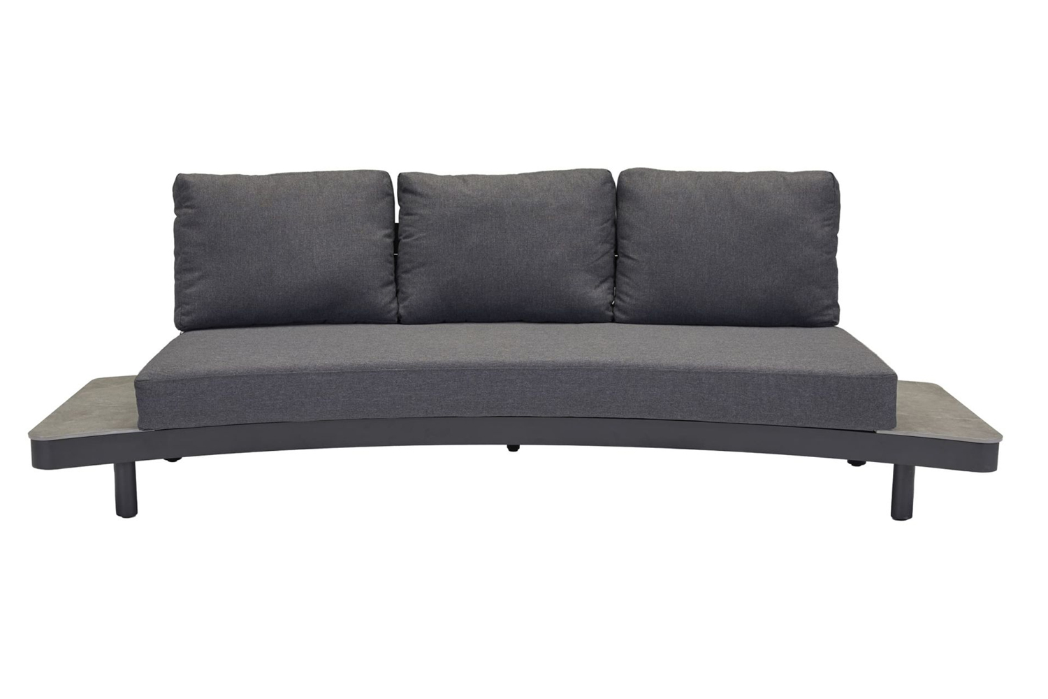 Lounge Sofa Madison 3-Sitzer Gartensofa Relaxsofa mit Ablagen Keramik Betonoptik Lounge Sofa Madison 3-Sitzer Gartensofa Relaxsofa mit Ablagen Keramik Betonoptik