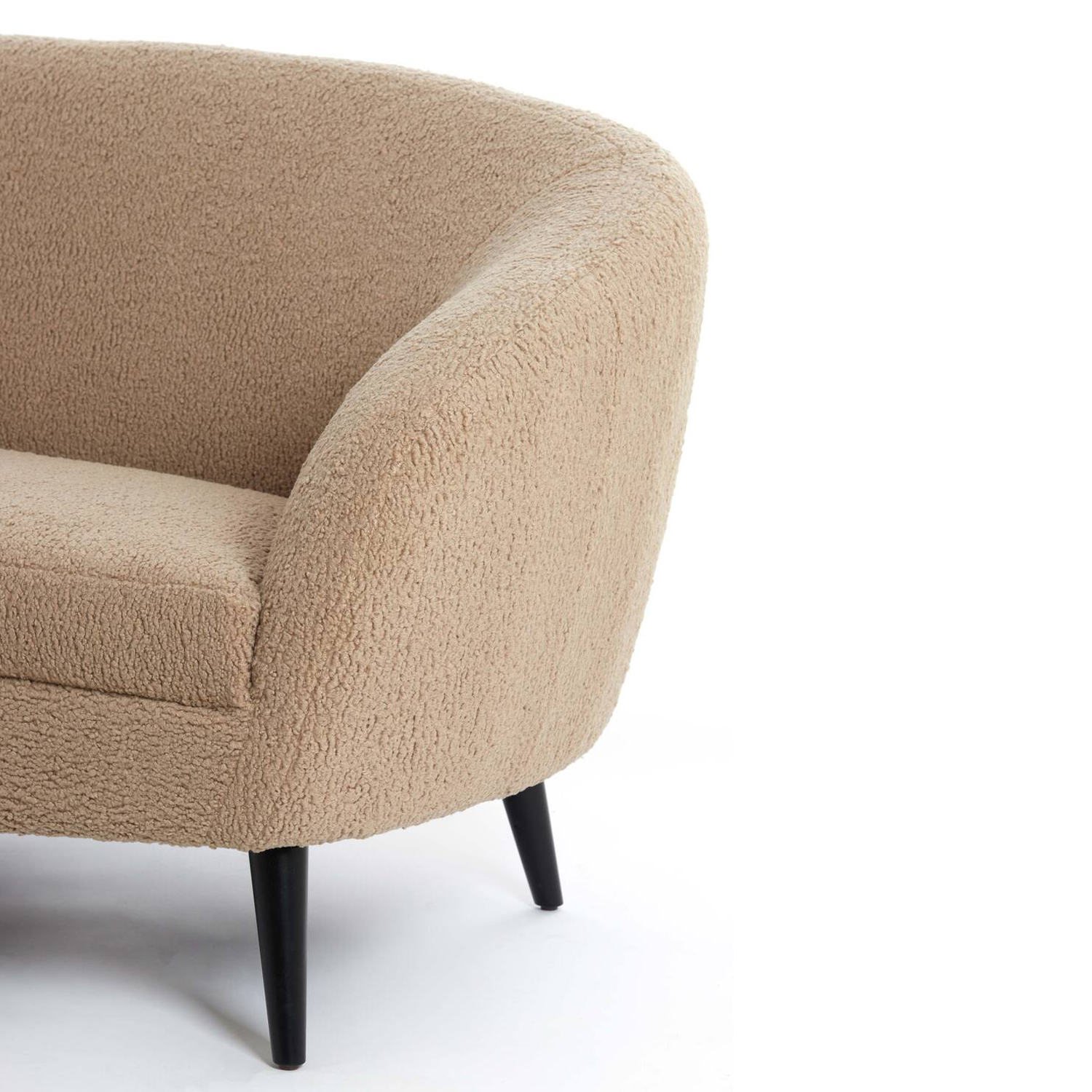 Couch Sofa ALMOND von Light & Living 160x72x79 cm Teddy Sand Couch Sofa ALMOND von Light & Living 160x72x79 cm Teddy Sand