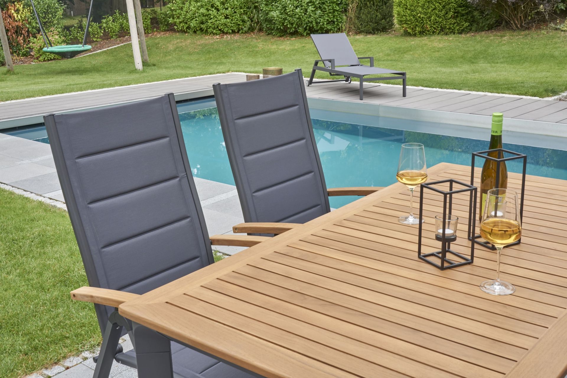 Klappstuhl New Jersey Klappsessel Teakholz Gartenstuhl anthrazit Klappstuhl New Jersey Klappsessel Teakholz Gartenstuhl anthrazit