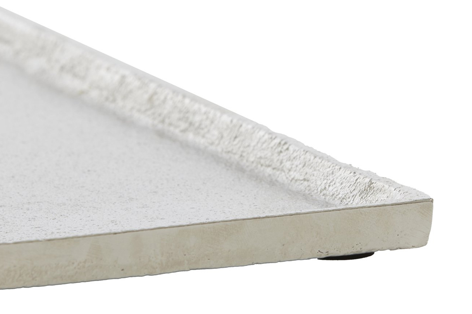 Tablett MAES von Light & Living 39,5x39,5x1,5cm Servierplatte Schale Silber Metall