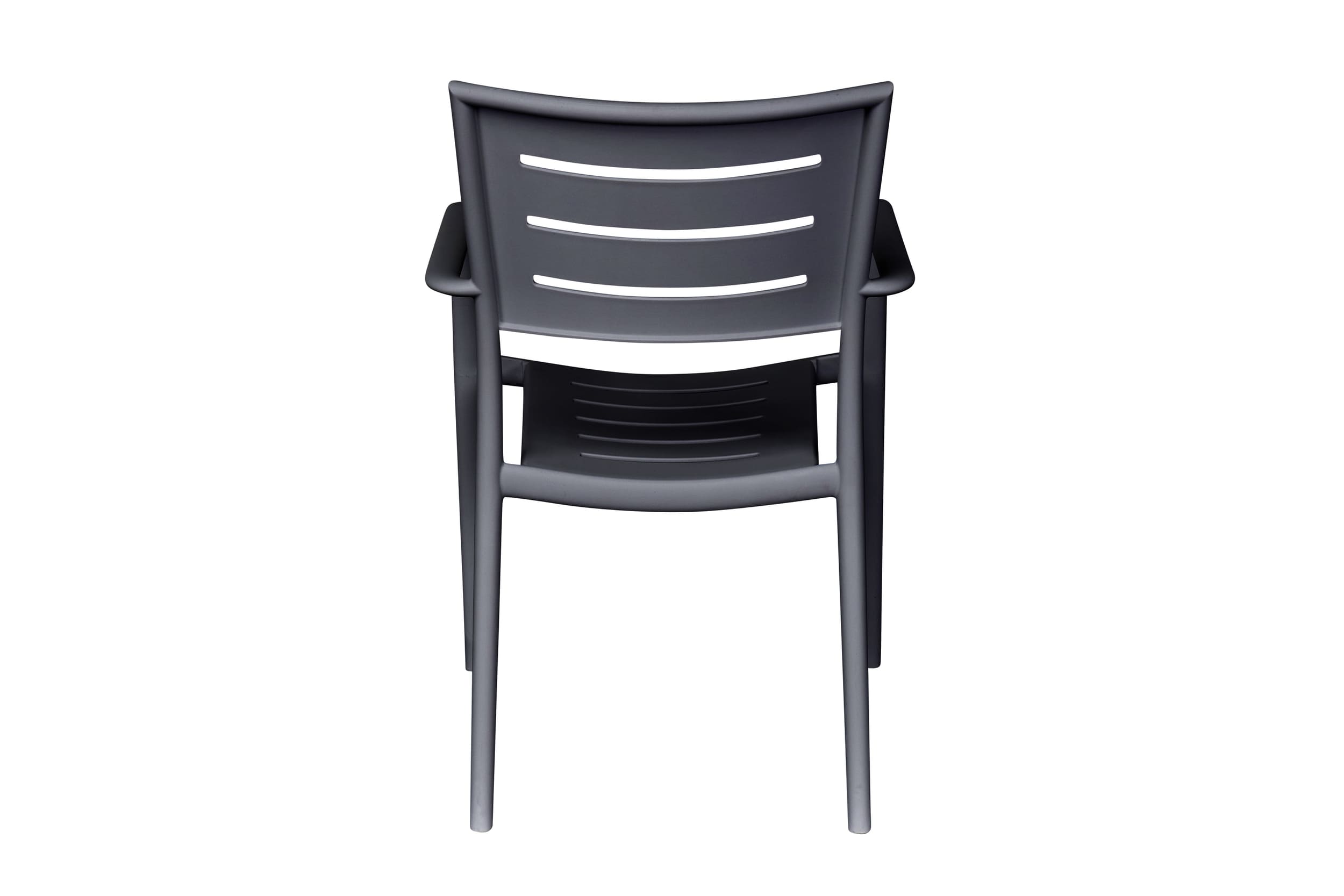 Stapelstuhl Moroni Gartenstuhl Bistrostuhl Kunststoffstuhl Anthrazit