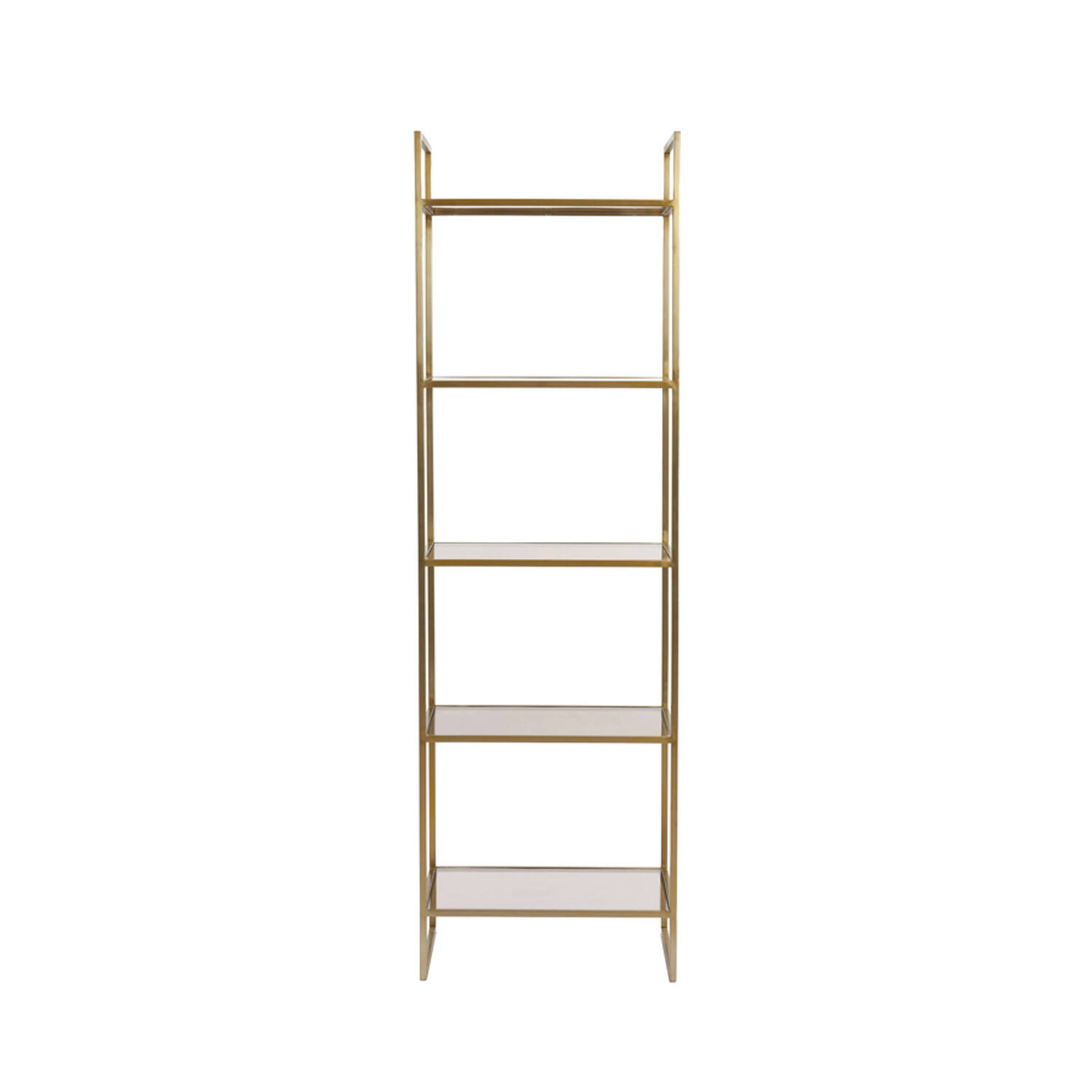 Standregal MARIKI von Light & Living 55x40x180 cm Schrank offen braunes Glas-Hellgold Standregal MARIKI von Light & Living 55x40x180 cm Schrank offen braunes Glas-Hellgold