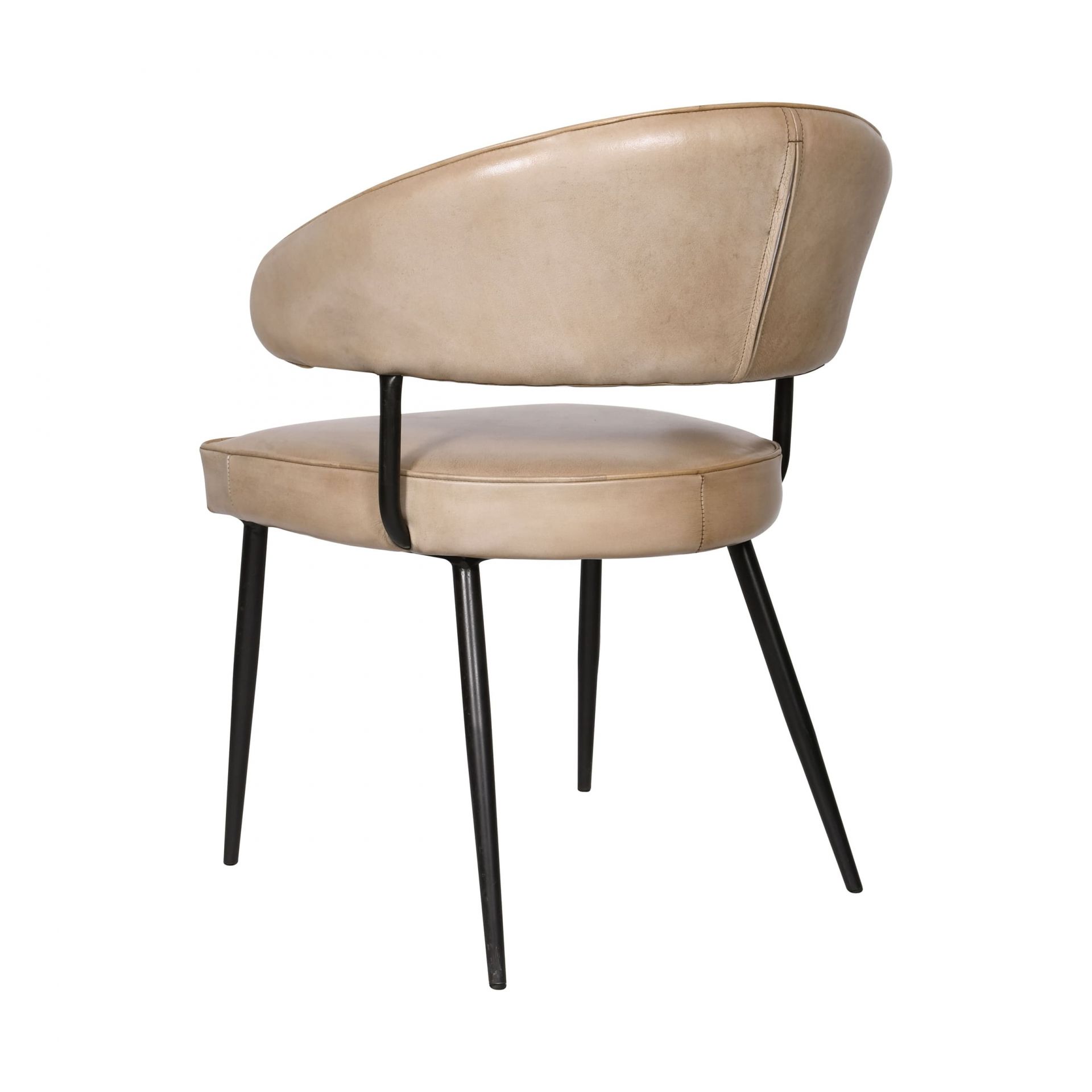 Esszimmerstuhl Mombasa Leder Taupe Industrial Lederstuhl Stuhl