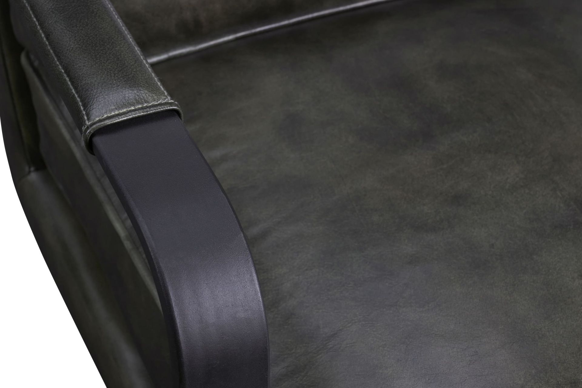 Ledersessel Jano Clubsessel Industrial Leder Antik Grün Armlehnstuhl