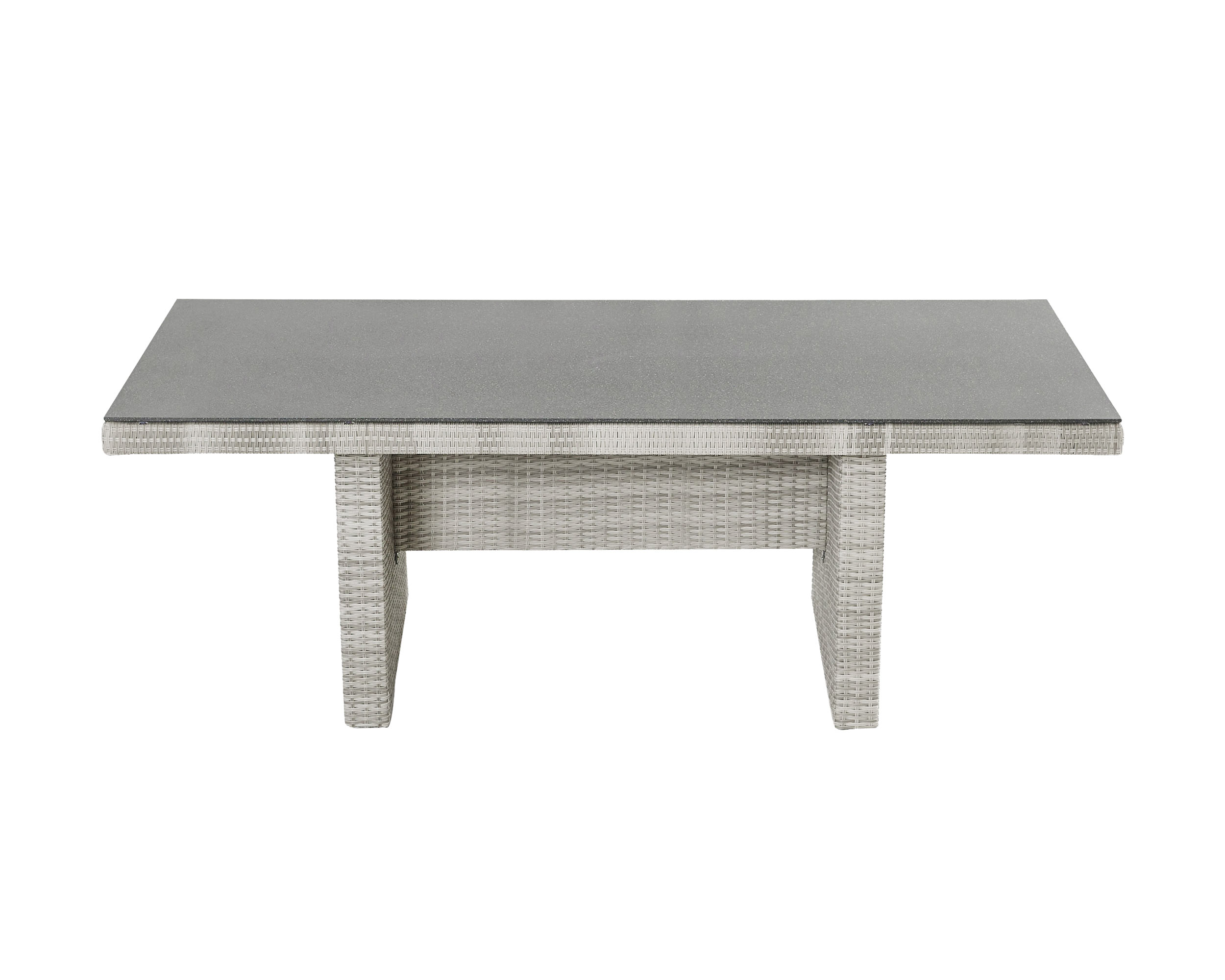 Gartentisch Rio Esstisch Wangentisch Dining Spraystone 220 x 95 cm grau