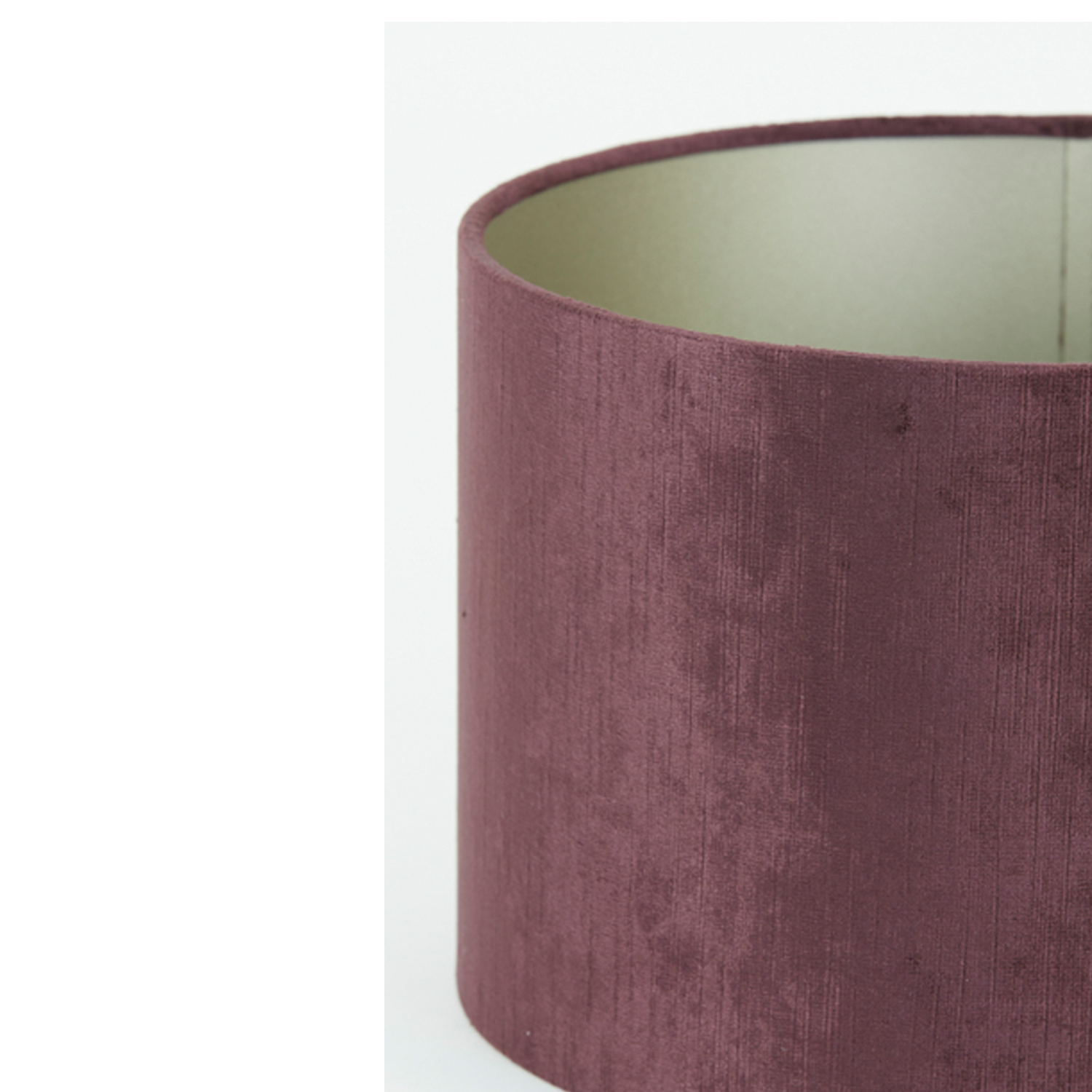 Lampenschirm Zylinder GEMSTONE von Light & Living Samt Aubergine Ø20x15 cm