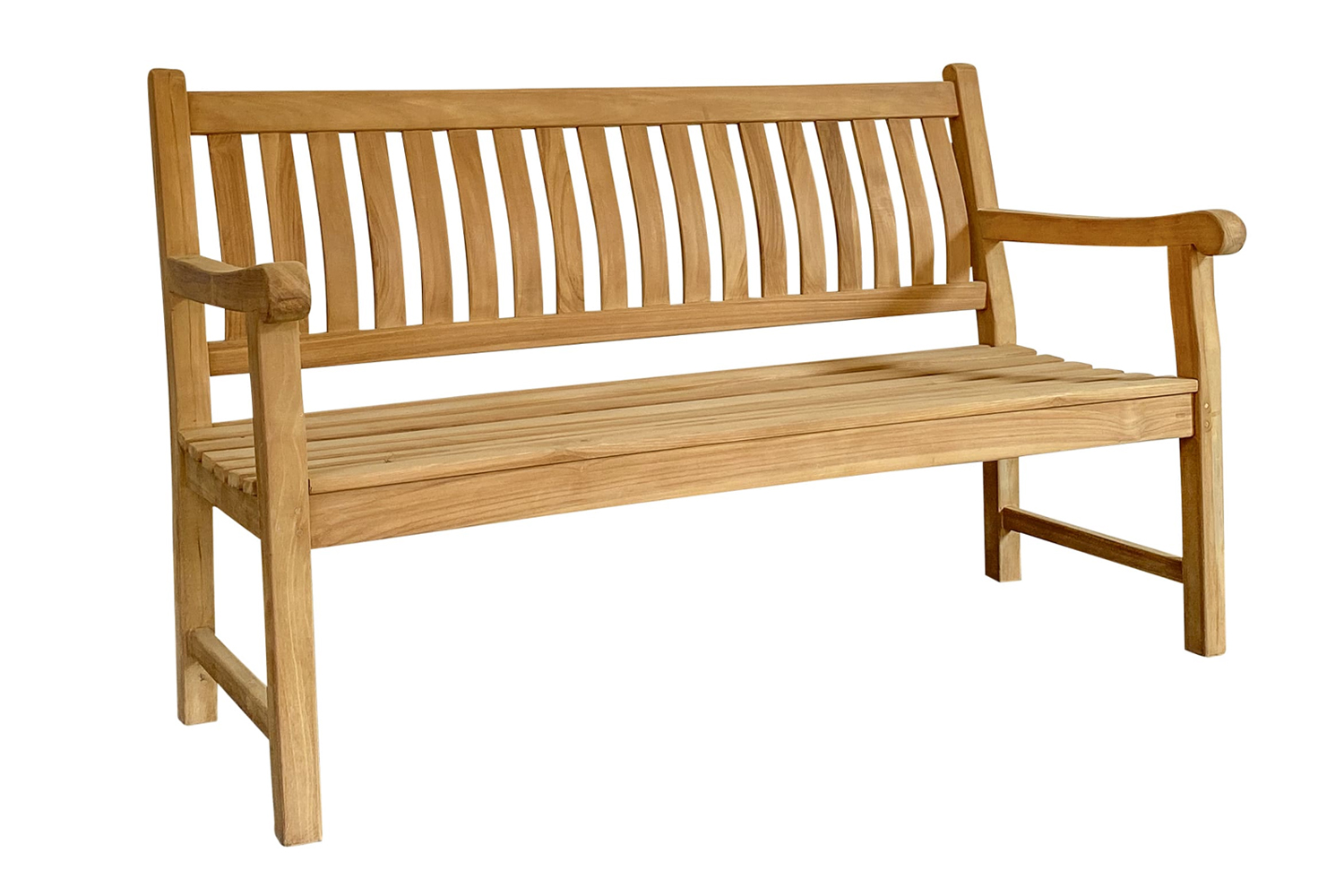 Gartenbank David Sitzbank Holzbank Gartenmöbel 150x80x92cm Teakholz