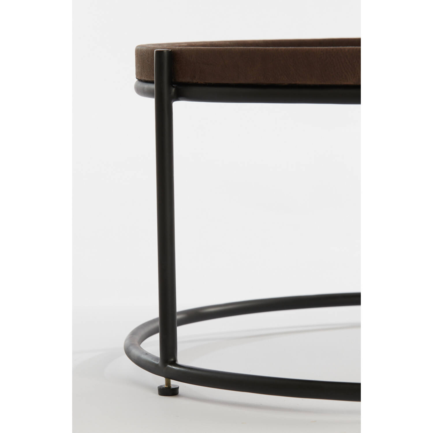 Couchtisch 2er Set JAIRO von Light & Living Wohnzimmertisch Leder braun+schwarz