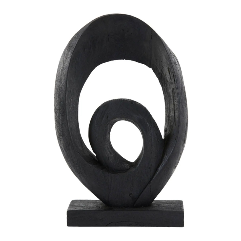 Ornament RANDA von Light & Living 30x9x46 cm Skulptur Holz Matt Schwarz Ornament RANDA von Light & Living 30x9x46 cm Skulptur Holz Matt Schwarz