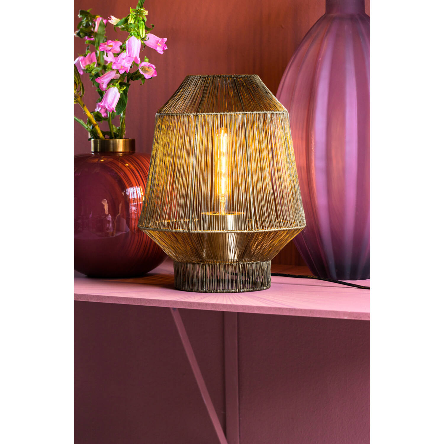 Tischleuchte Lampe VITORA von Light & Living Ø30x38 cm Antik Bronze
