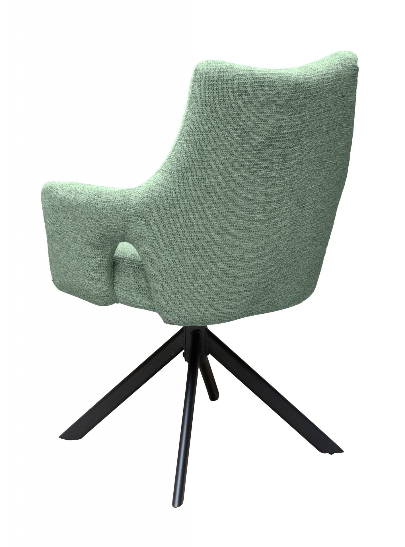 Esszimmerstuhl Merlin Drehstuhl Webstoff Grün Polsterstuhl Armlehnstuhl Sessel