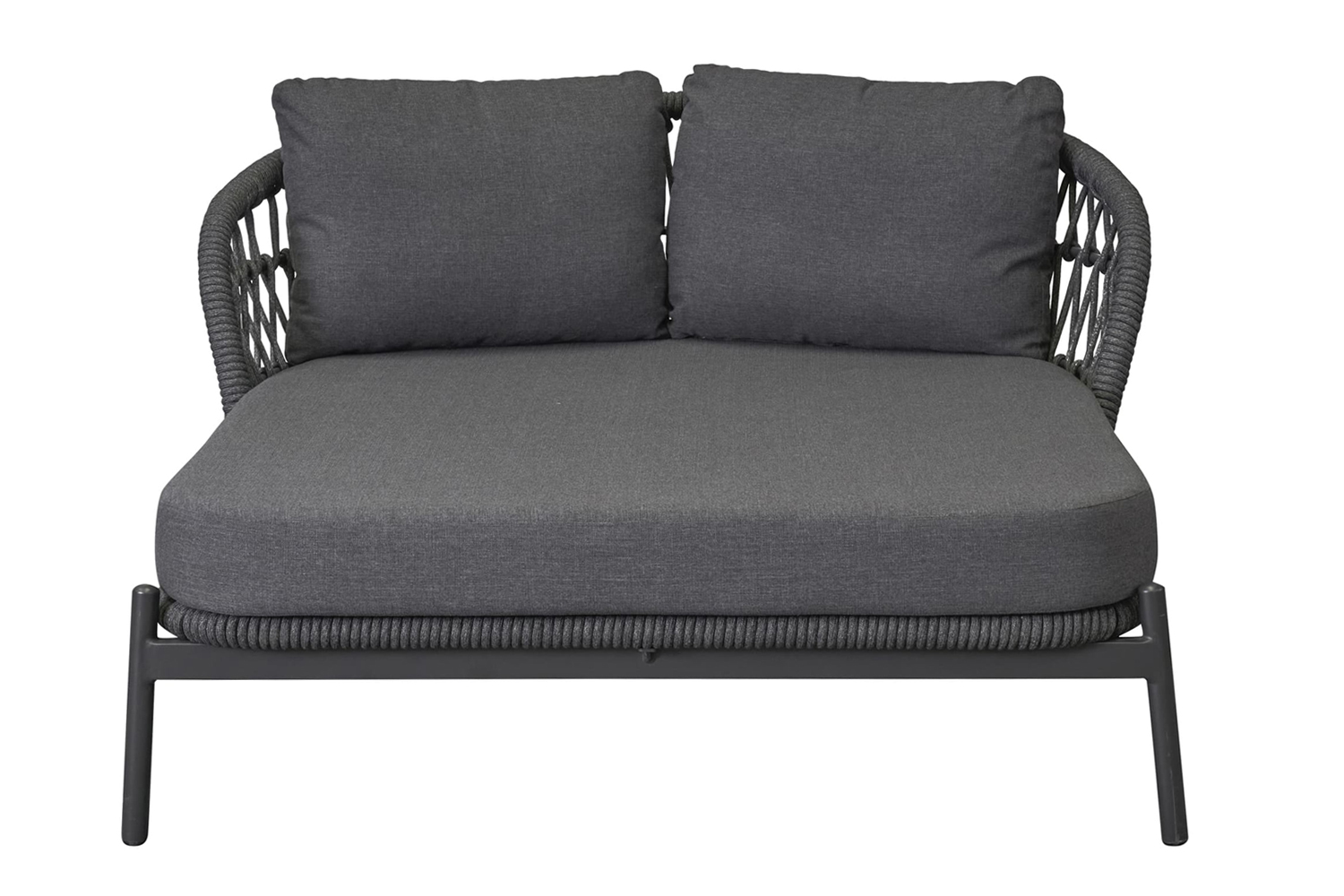 Doppelliege Balu Gartenliege Sonnenliege Daybed Rope Anthrazit Doppelliege Balu Gartenliege Sonnenliege Daybed Rope Anthrazit